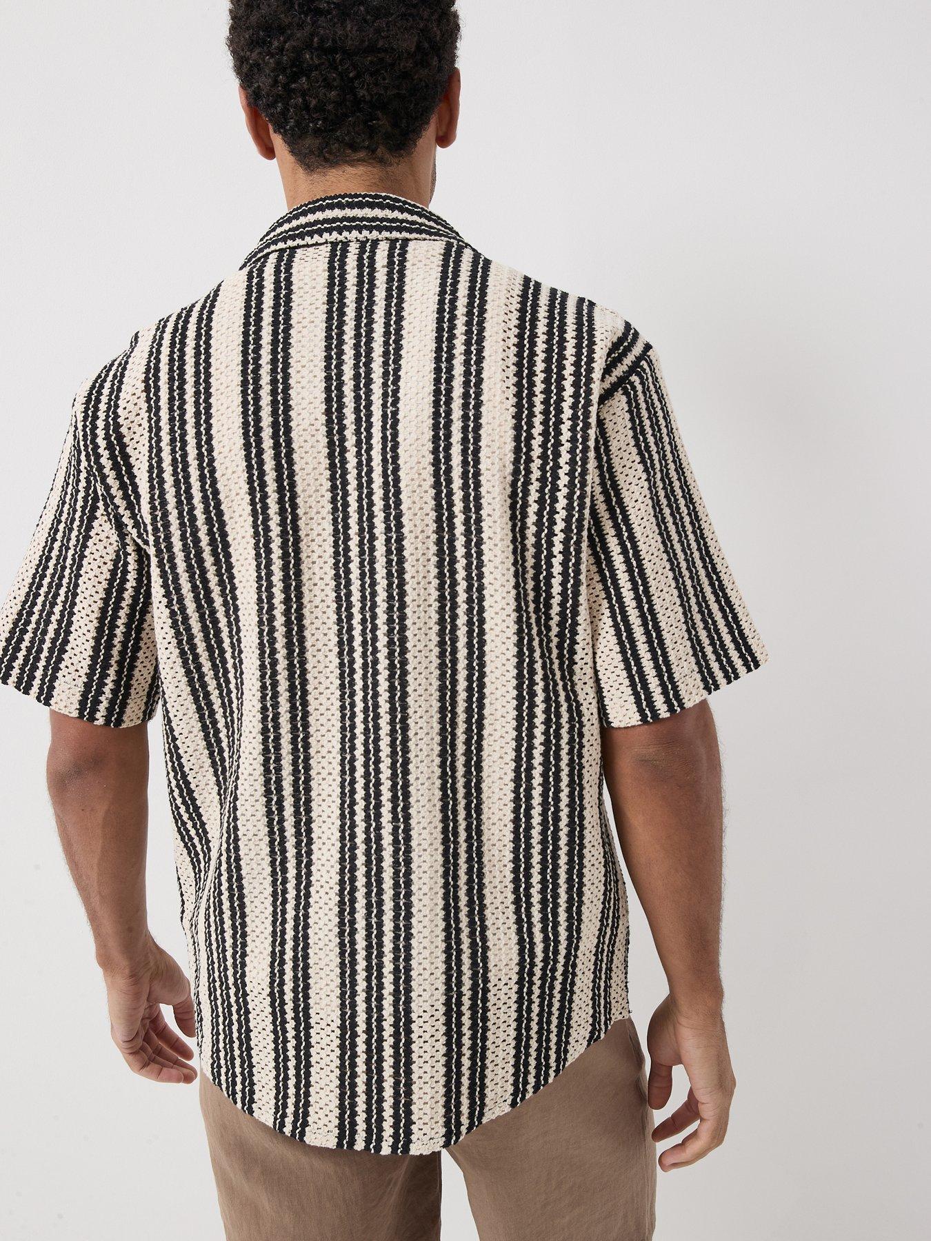 Image 2 of 6 of ONLY & SONS Dani Crochet Short Sleeve Shirt - Cloud Dancer