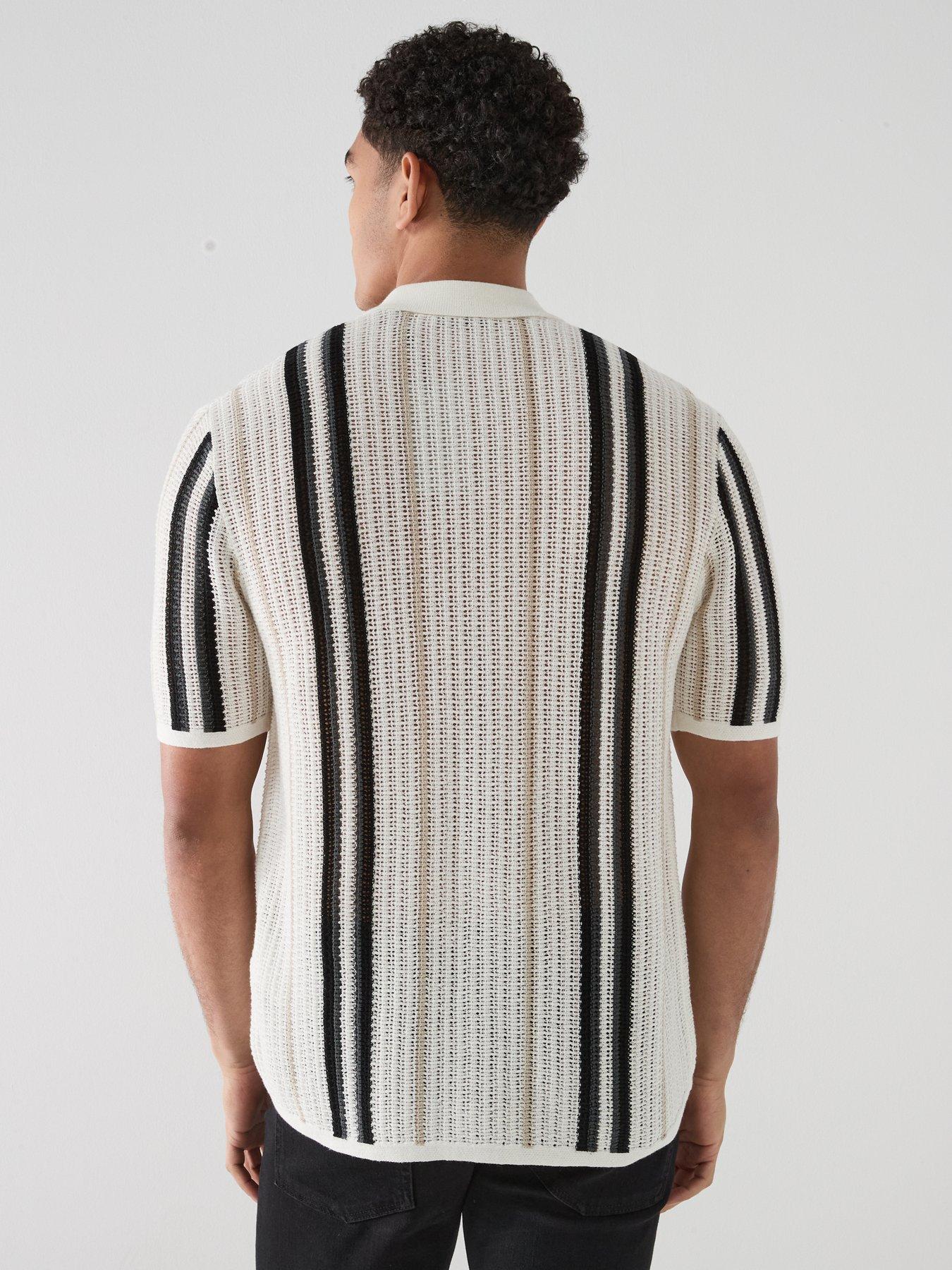 Image 2 of 5 of ONLY & SONS Leon Reg Short Sleeve Shirt Knit - White/Cloud Dancer