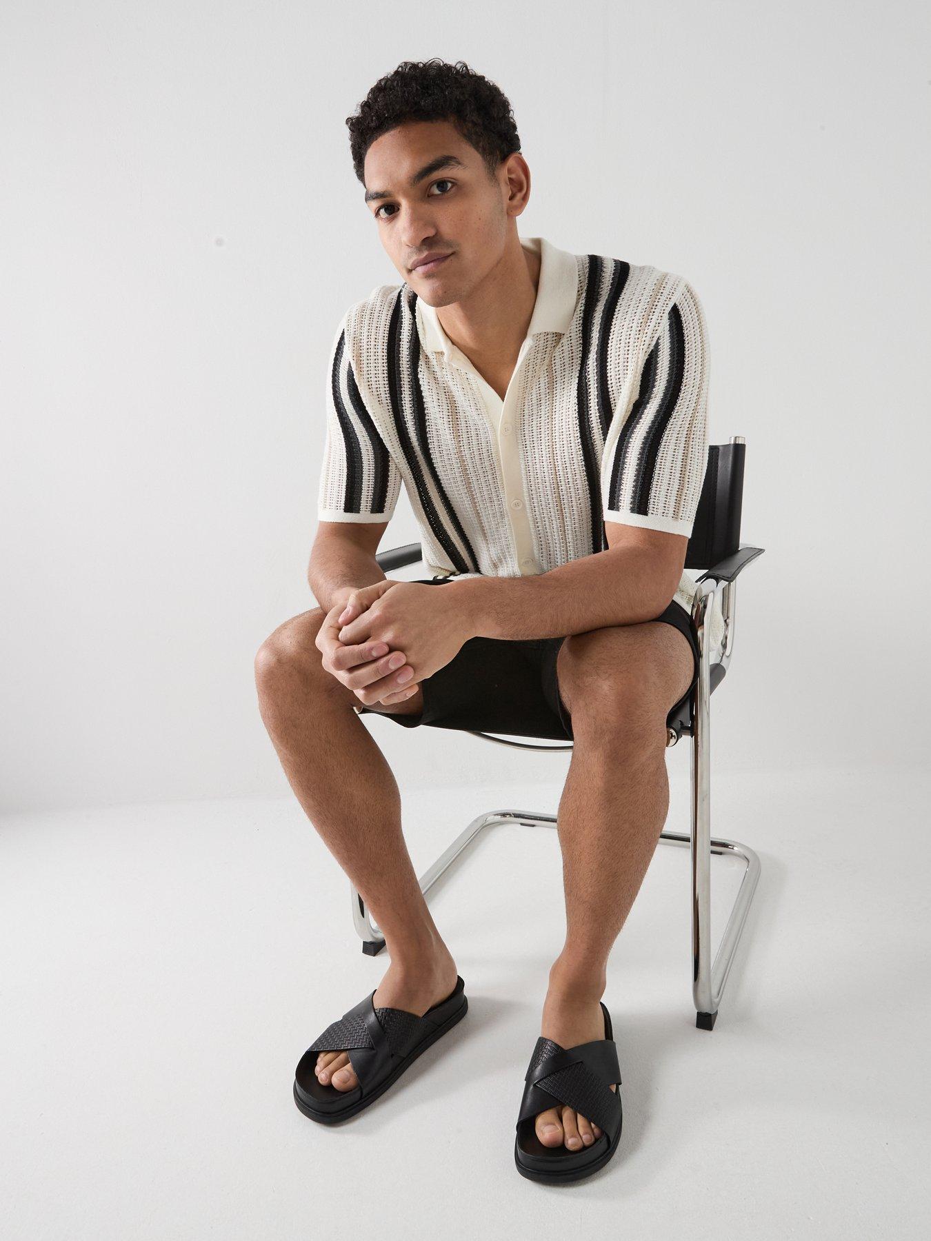 Image 5 of 5 of ONLY & SONS Leon Reg Short Sleeve Shirt Knit - White/Cloud Dancer
