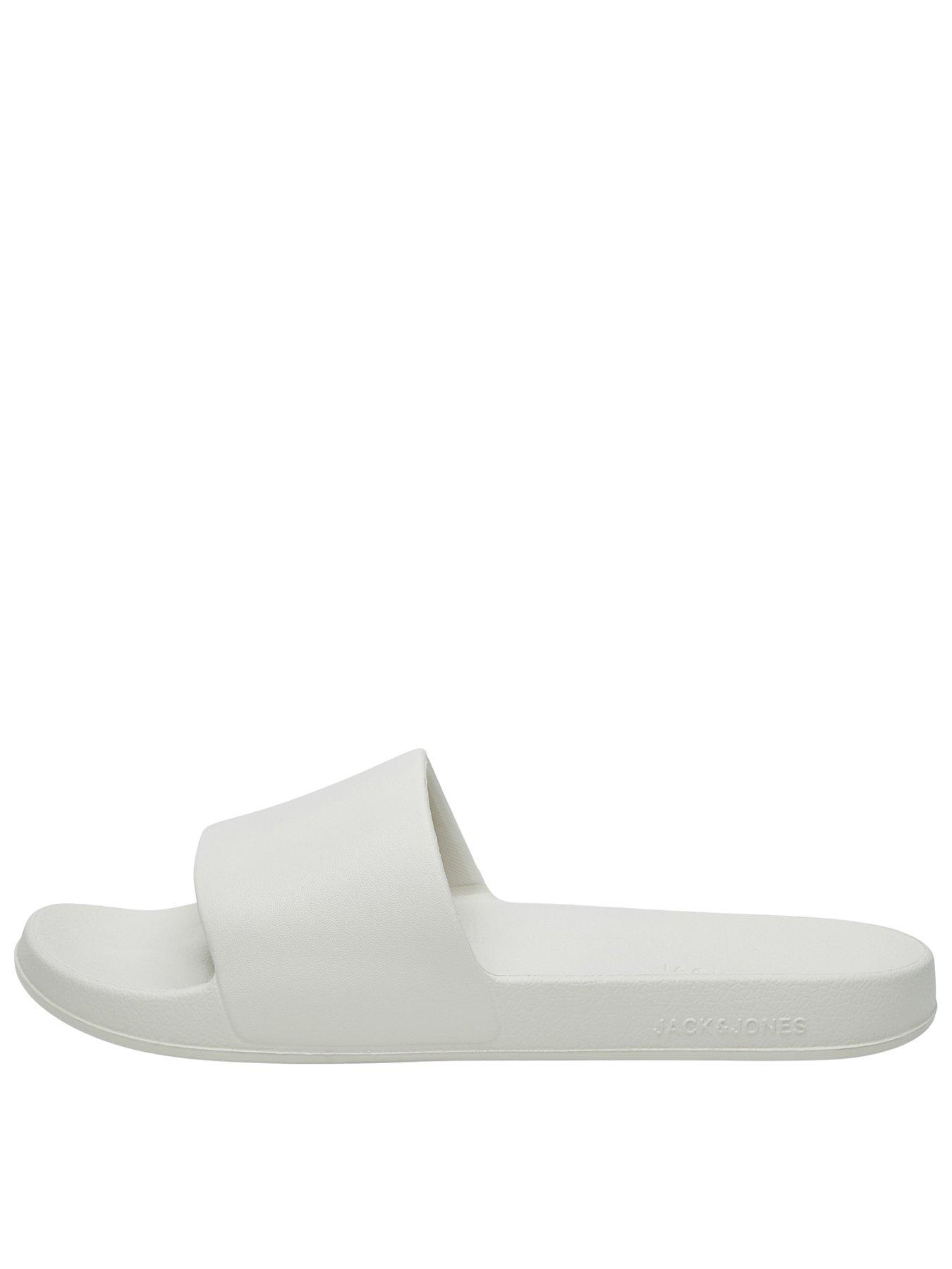 Jack & Jones Moulded Slider, White, Size 45, Men