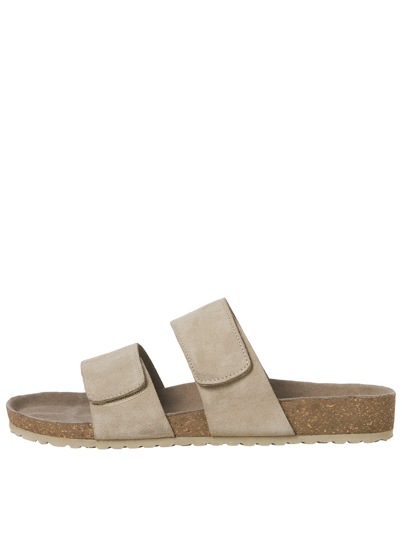 Jack & Jones Malta Suede Sandal, Beige, Size 44, Men