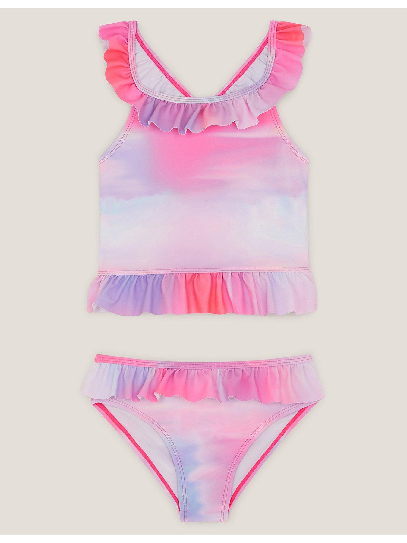 Monsoon Girls Ombre Print Tankini - Pink
