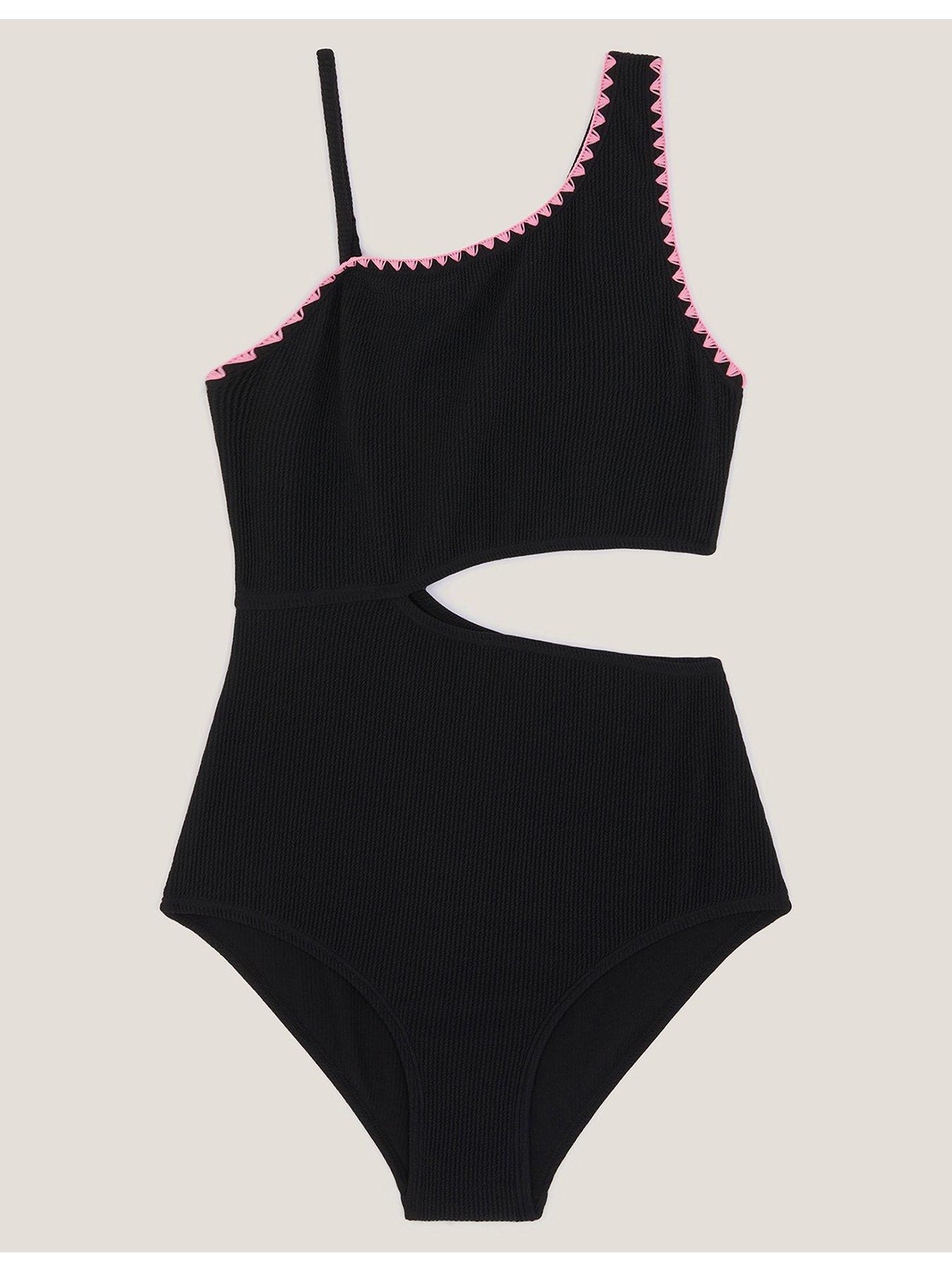 Monsoon Girls Storm Cutout Swimsuit - Black