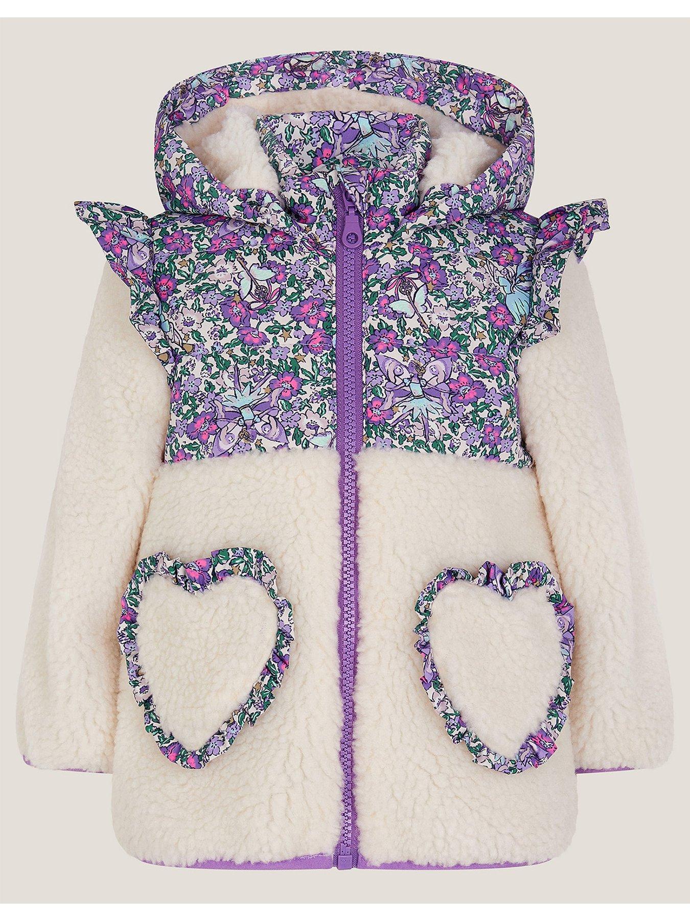 Monsoon Baby Girls Ditsy Fairy Jacket - Purple
