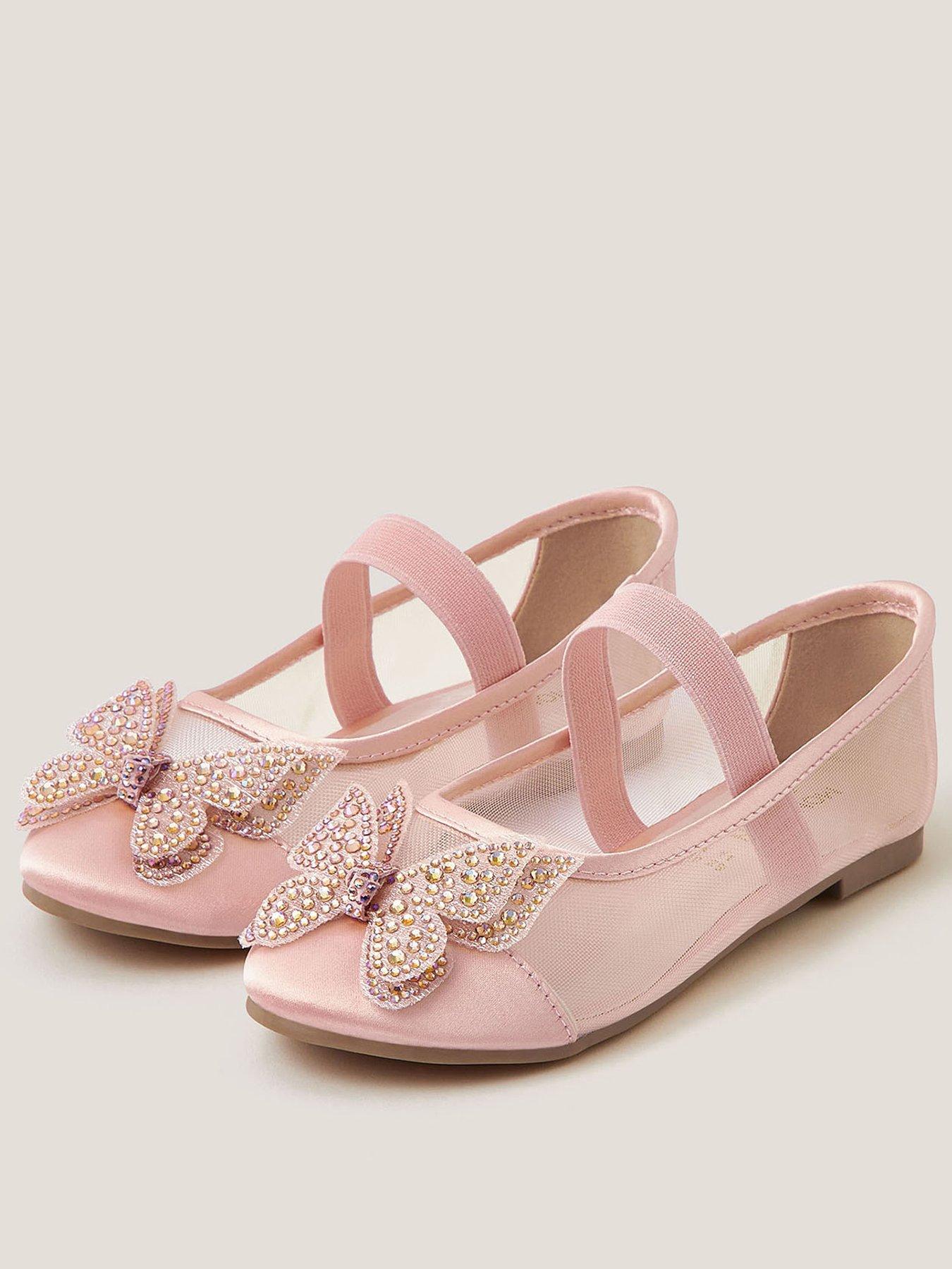 Monsoon Girls Princess Butterfly Ballerina Shoes - Pink