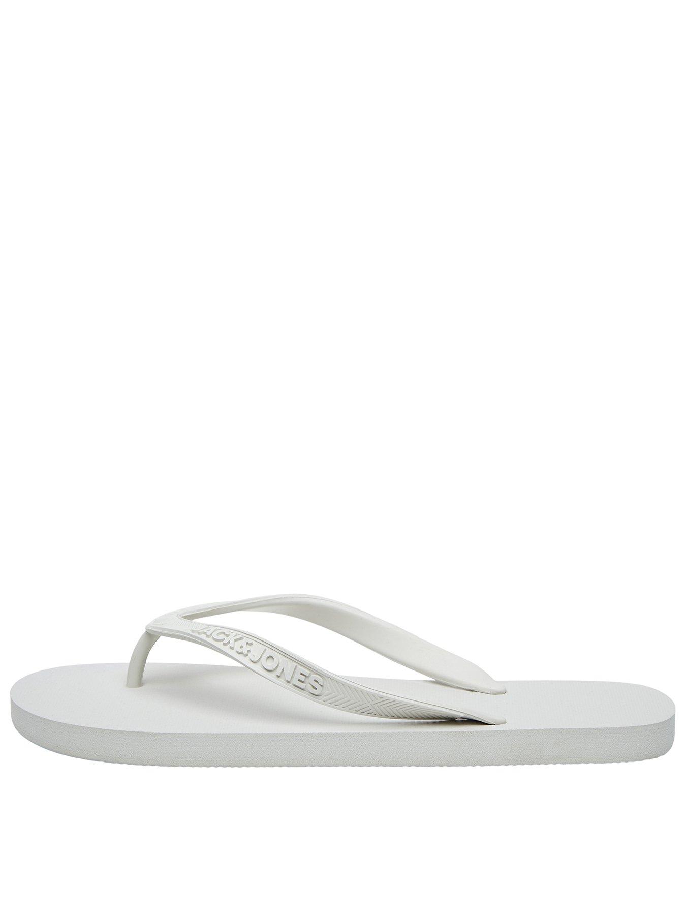 Jack & Jones Eva Flip Flops, White, Size 44/45, Men