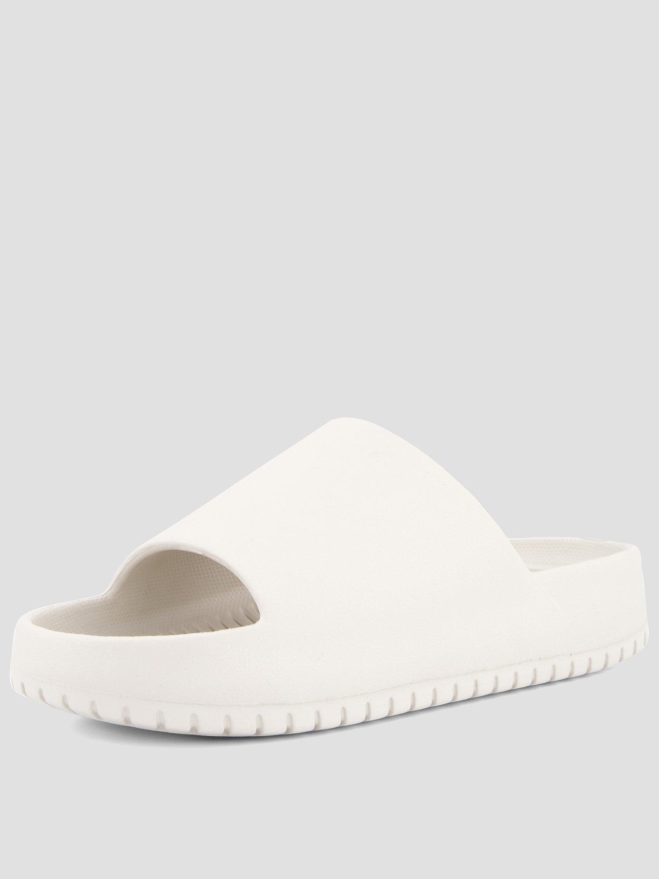 Jack & Jones Ripple Moulded Slider, Grey, Size 45, Men