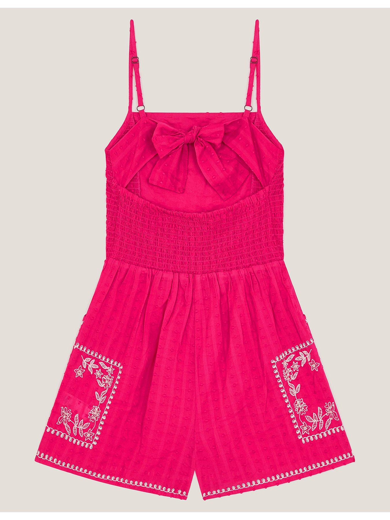 Image 2 of 3 of Monsoon Girls Storm Playsuit - Pink