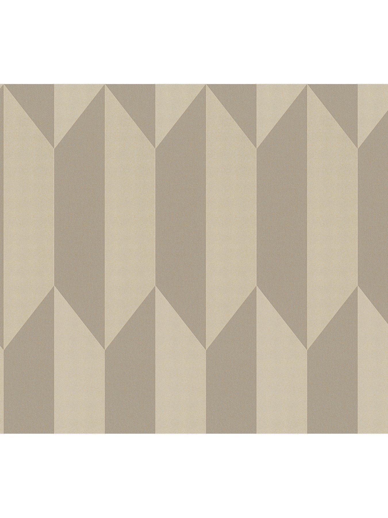 Image 2 of 4 of CosmoLiving by Cosmopolitan Graphic Groove Edge Metallic Non Woven Wallpaper