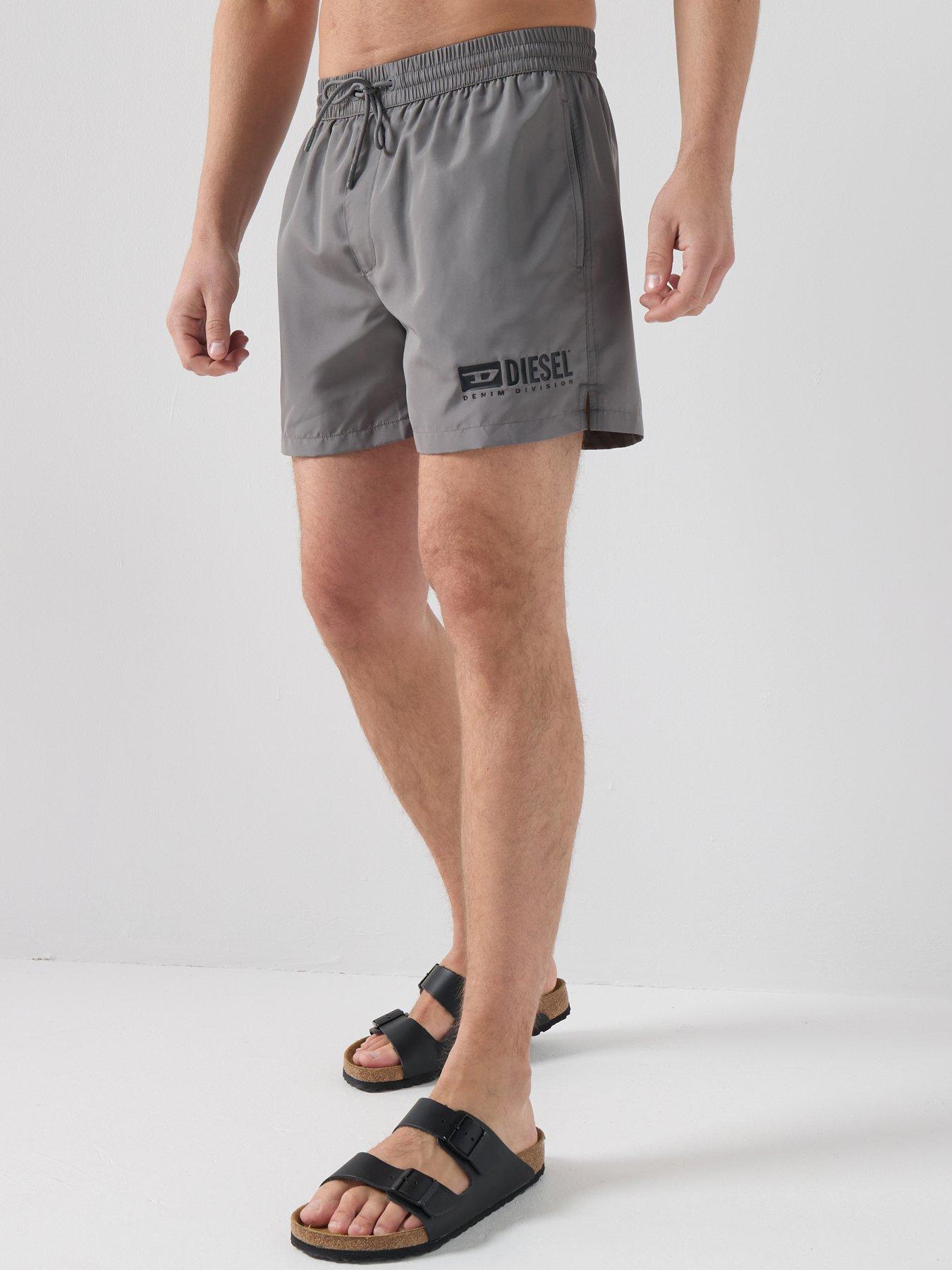 Diesel Classic Logo Swim Shorts - Grey