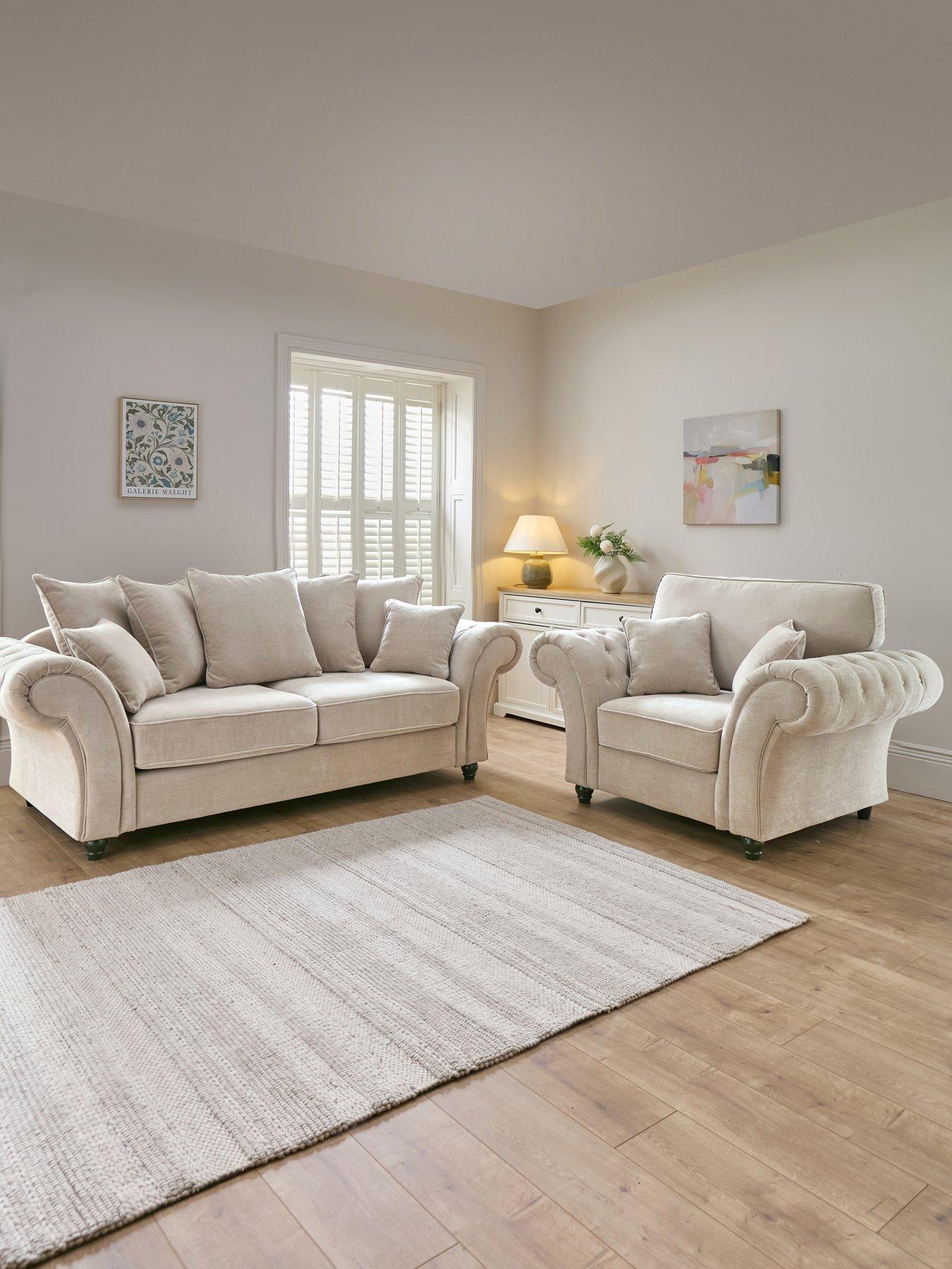 Image 1 of 7 of The Very Collection Windsor 3 Seater + Chair