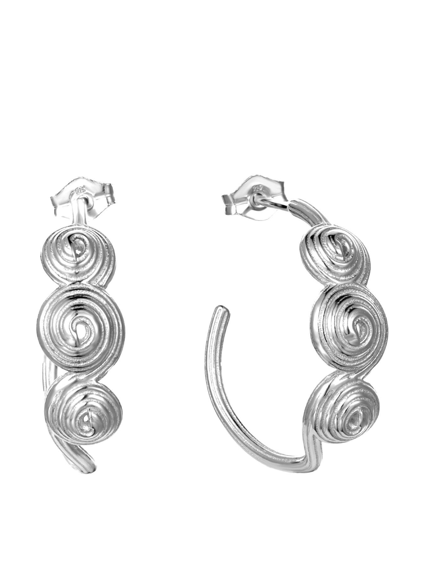 Seol + Gold Sterling Silver Spiral Shell Studs