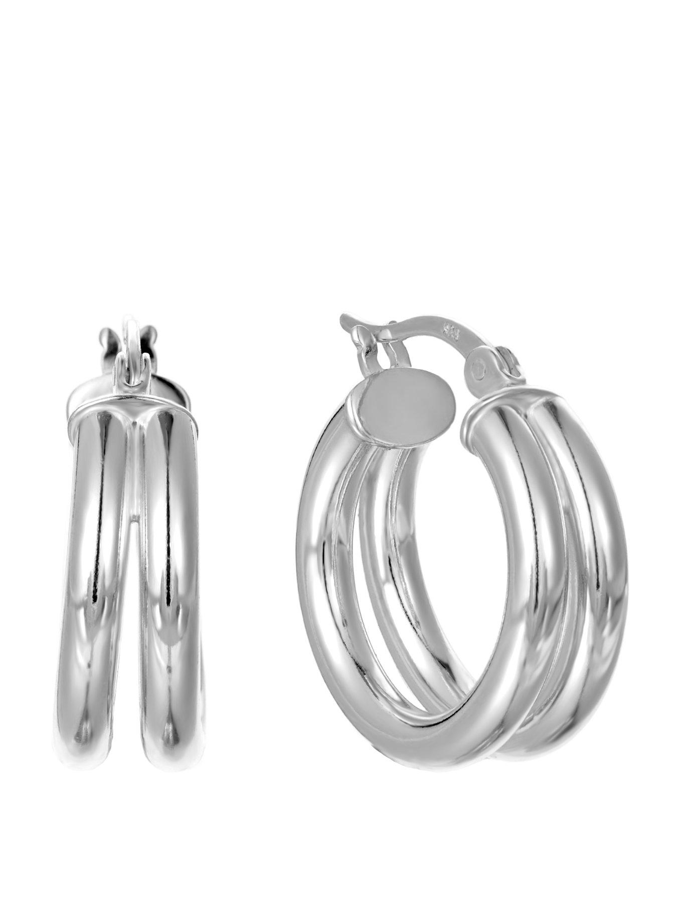 Seol + Gold Sterling Silver Double Hoop Earrings