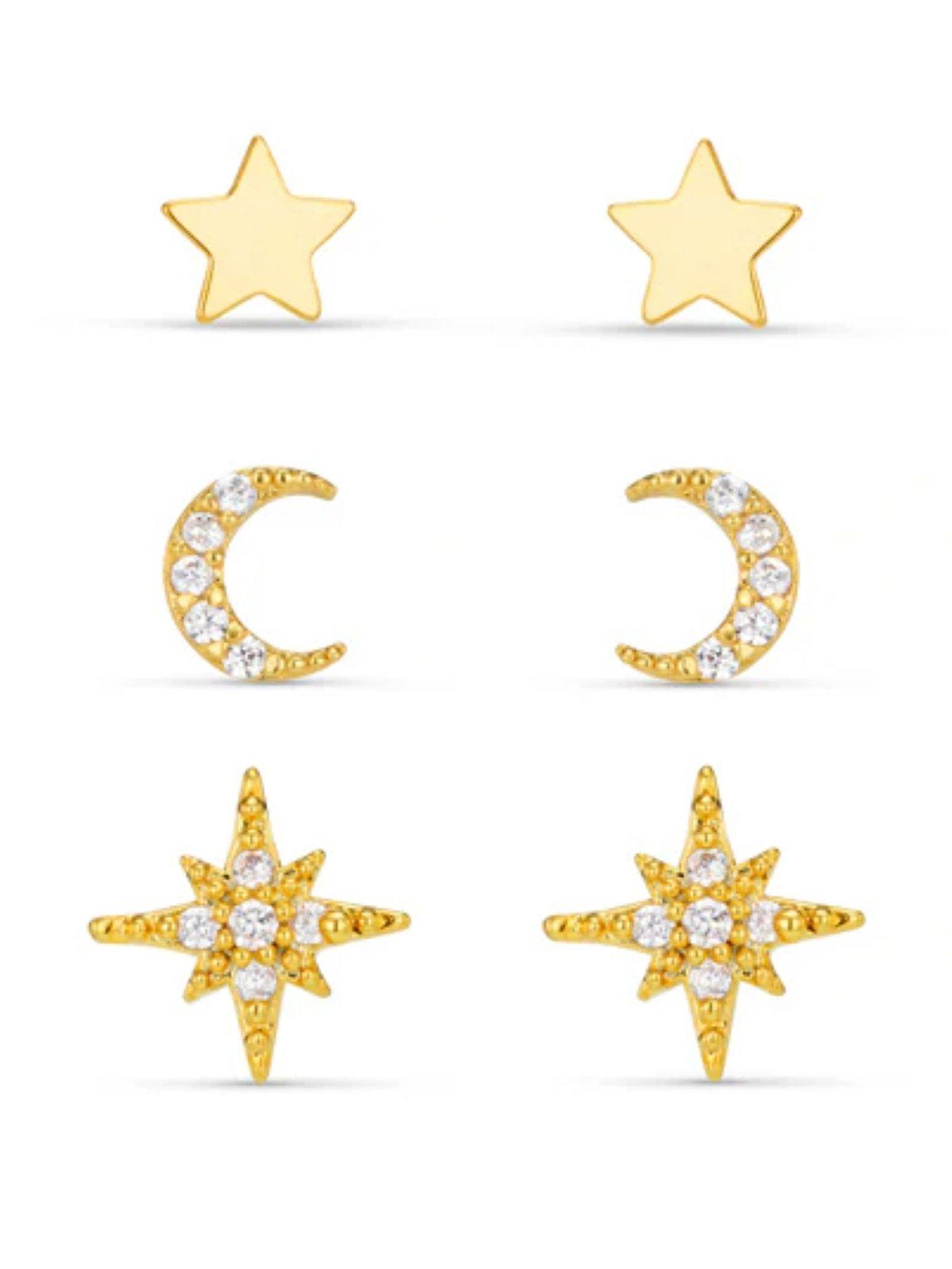 Orelia Celestial Pave Stud Pack Gift Box - Gold