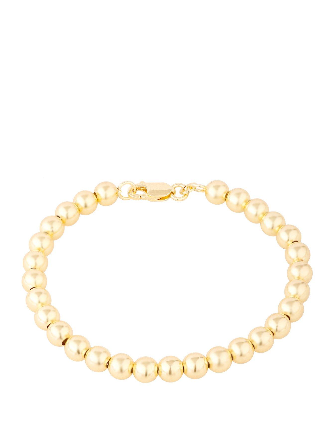 Seol + Gold 18ct Gold Plate Over Sterling Silver Chunky Beaded Bracelet