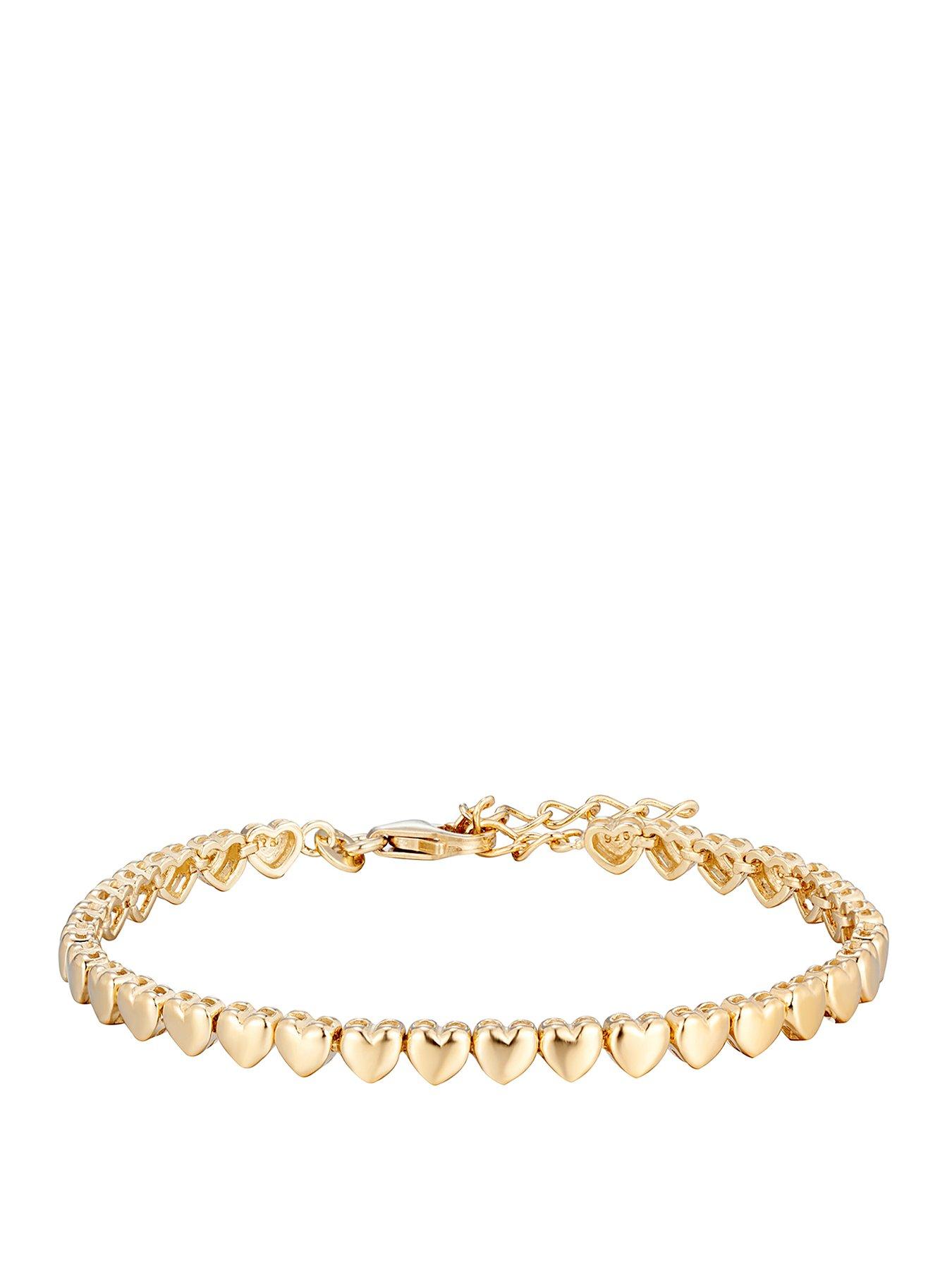 Seol + Gold 18ct Gold Plate Over Sterling Silver Heart Bracelet