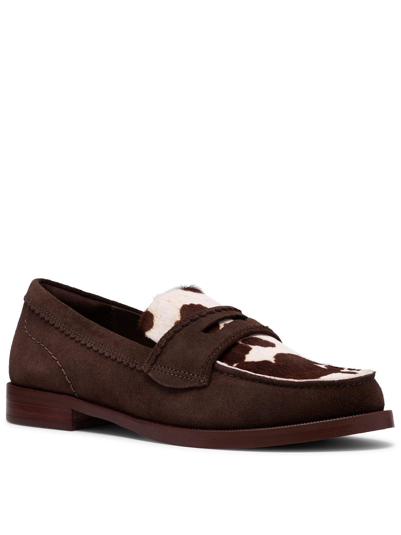 Clarks Straven Edge Shoes - Cow Print