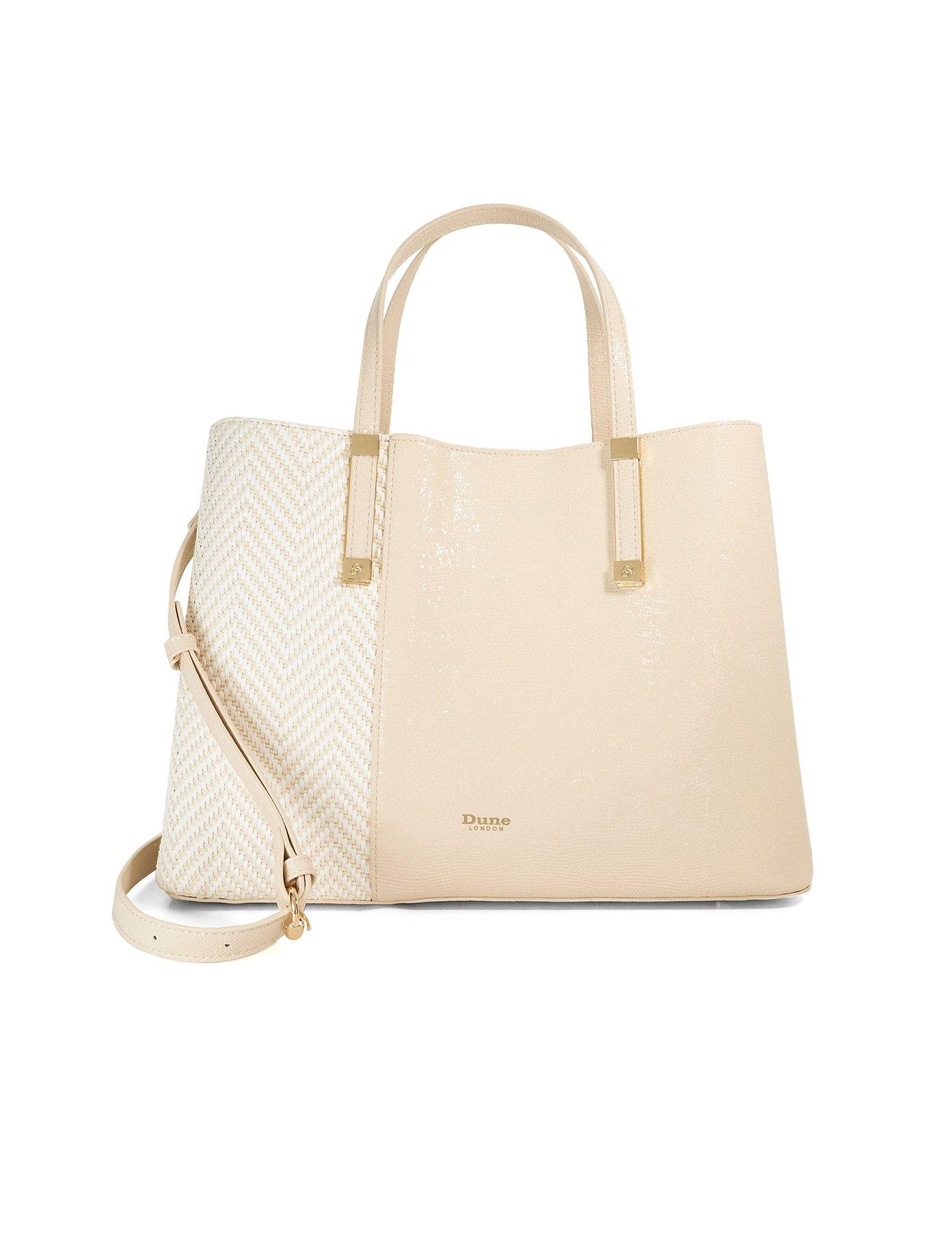 Dune London Dorry Textured Tote Bag - Ecru