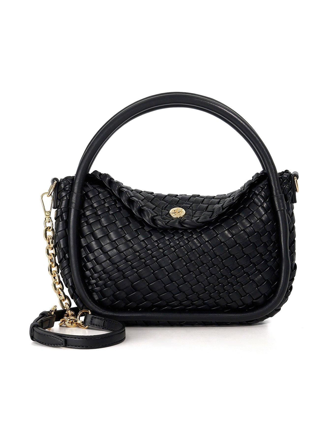 Dune London Dinideliberate Mini Woven Grab Bag - Black