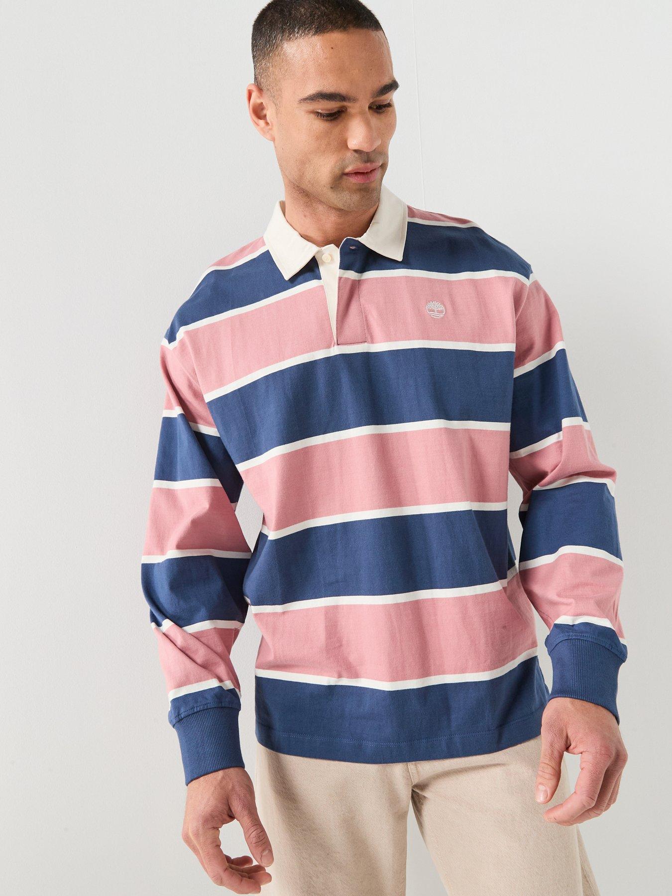 Timberland Timberland Long Sleeve Rugby Polo Shirt - Navy