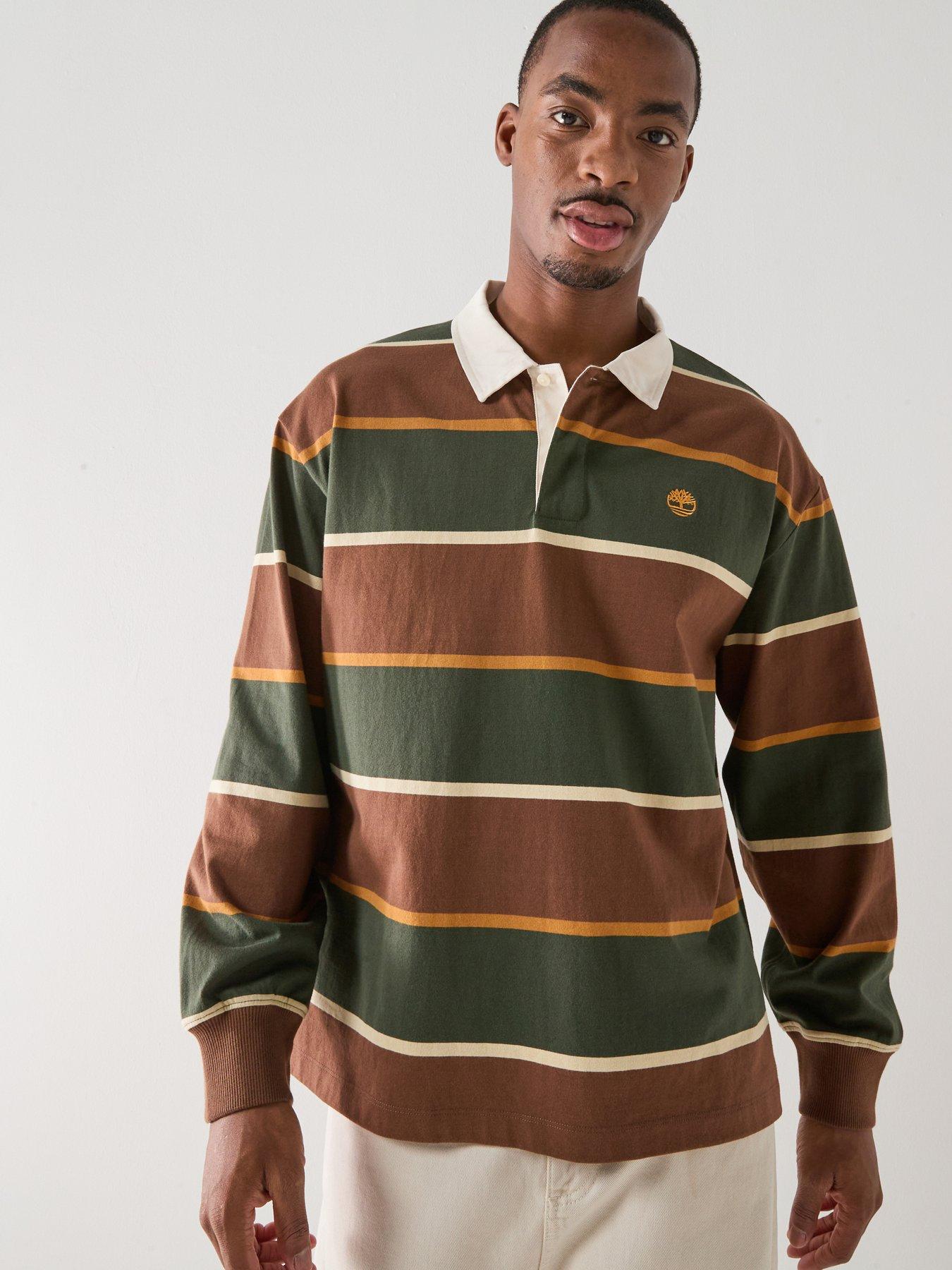 Timberland Long Sleeve Rugby Polo Shirt - Dark Multi