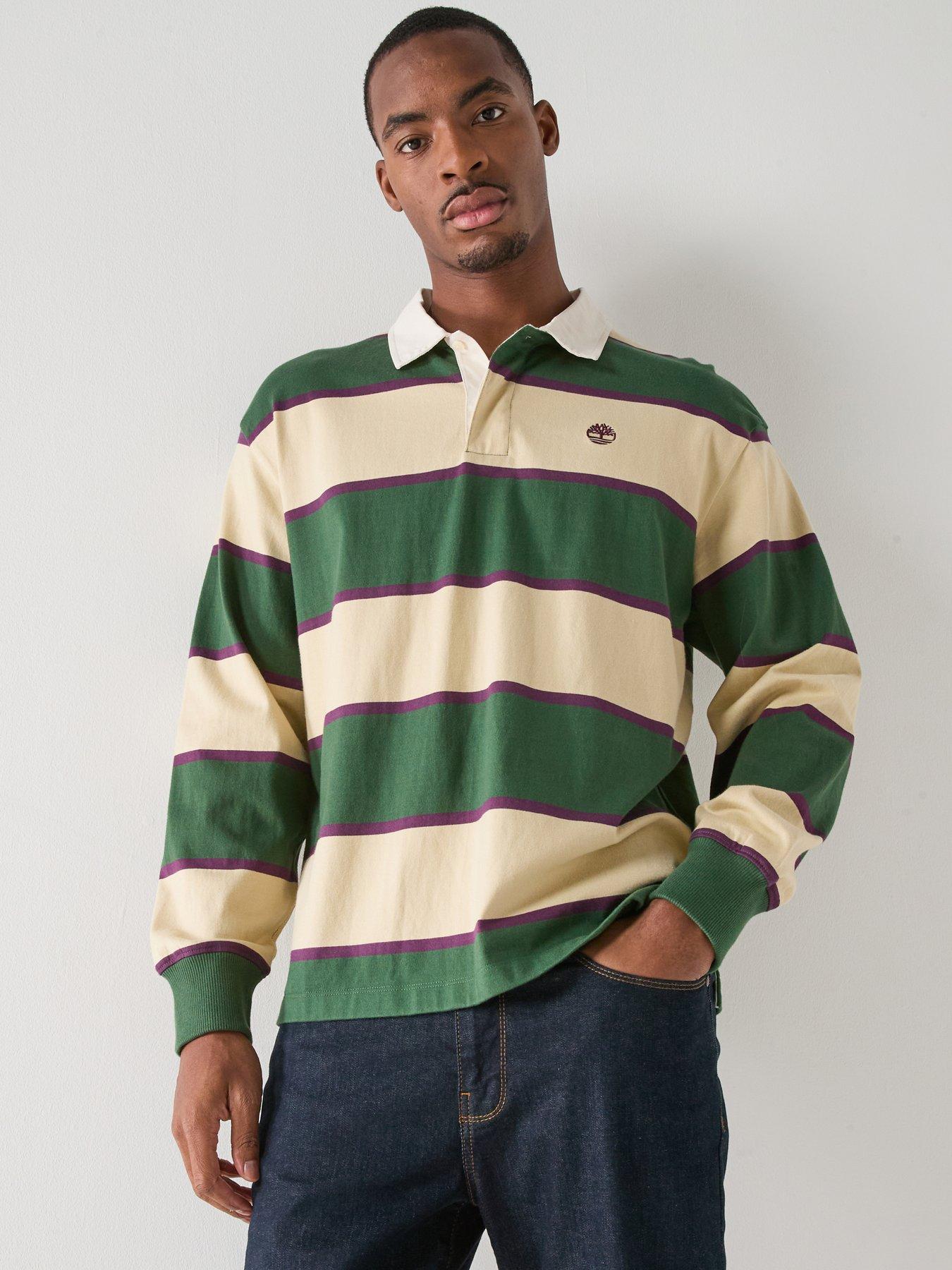 Timberland Long Sleeve Rugby Polo Shirt - Dark Green