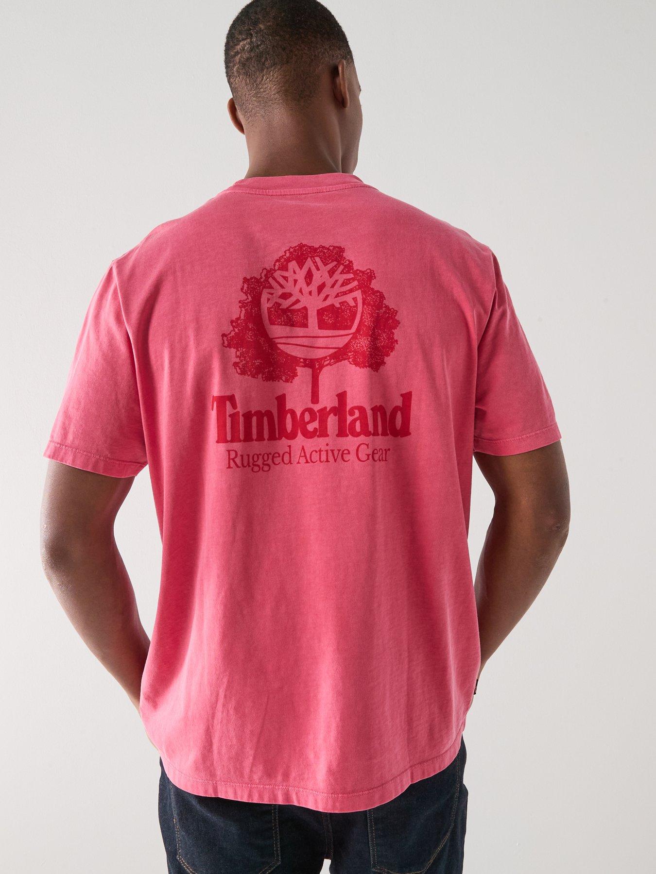 Image 1 of 5 of Timberland Rugged Active Gear Back Graphic T-shirt - Red