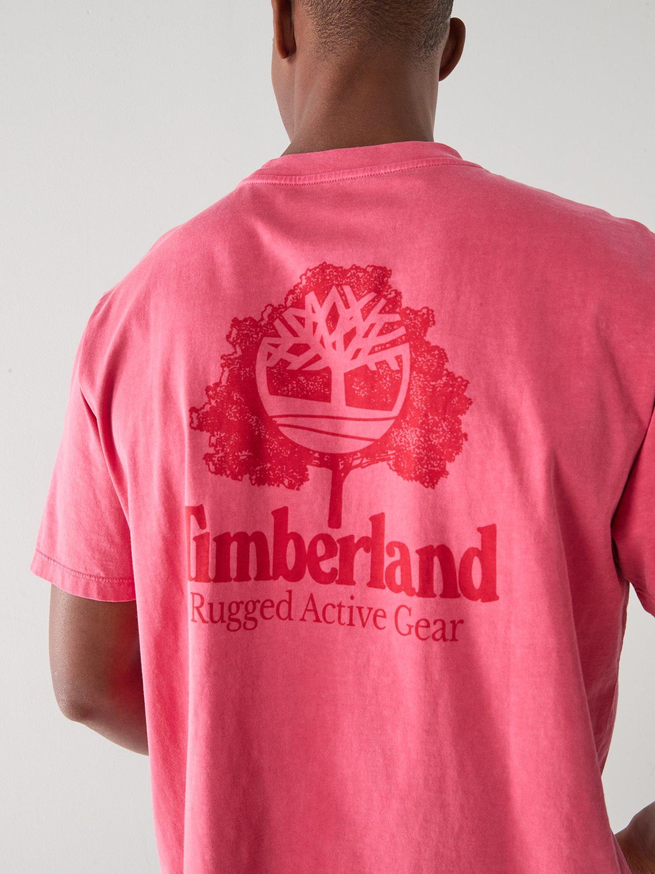 Image 2 of 5 of Timberland Rugged Active Gear Back Graphic T-shirt - Red