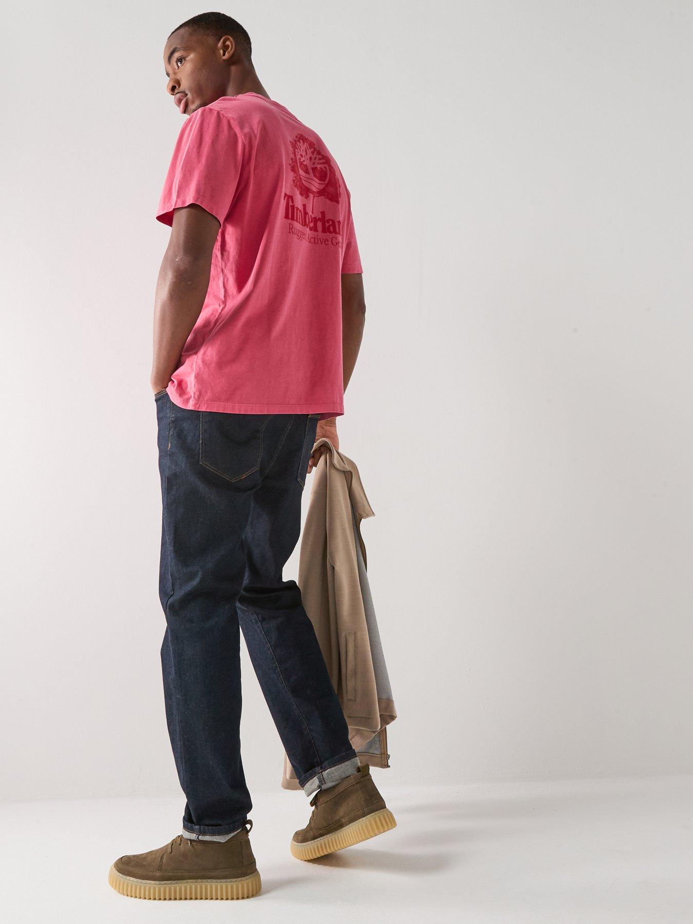 Image 3 of 5 of Timberland Rugged Active Gear Back Graphic T-shirt - Red