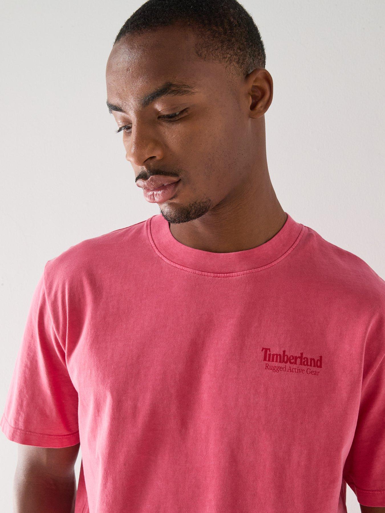 Image 4 of 5 of Timberland Rugged Active Gear Back Graphic T-shirt - Red