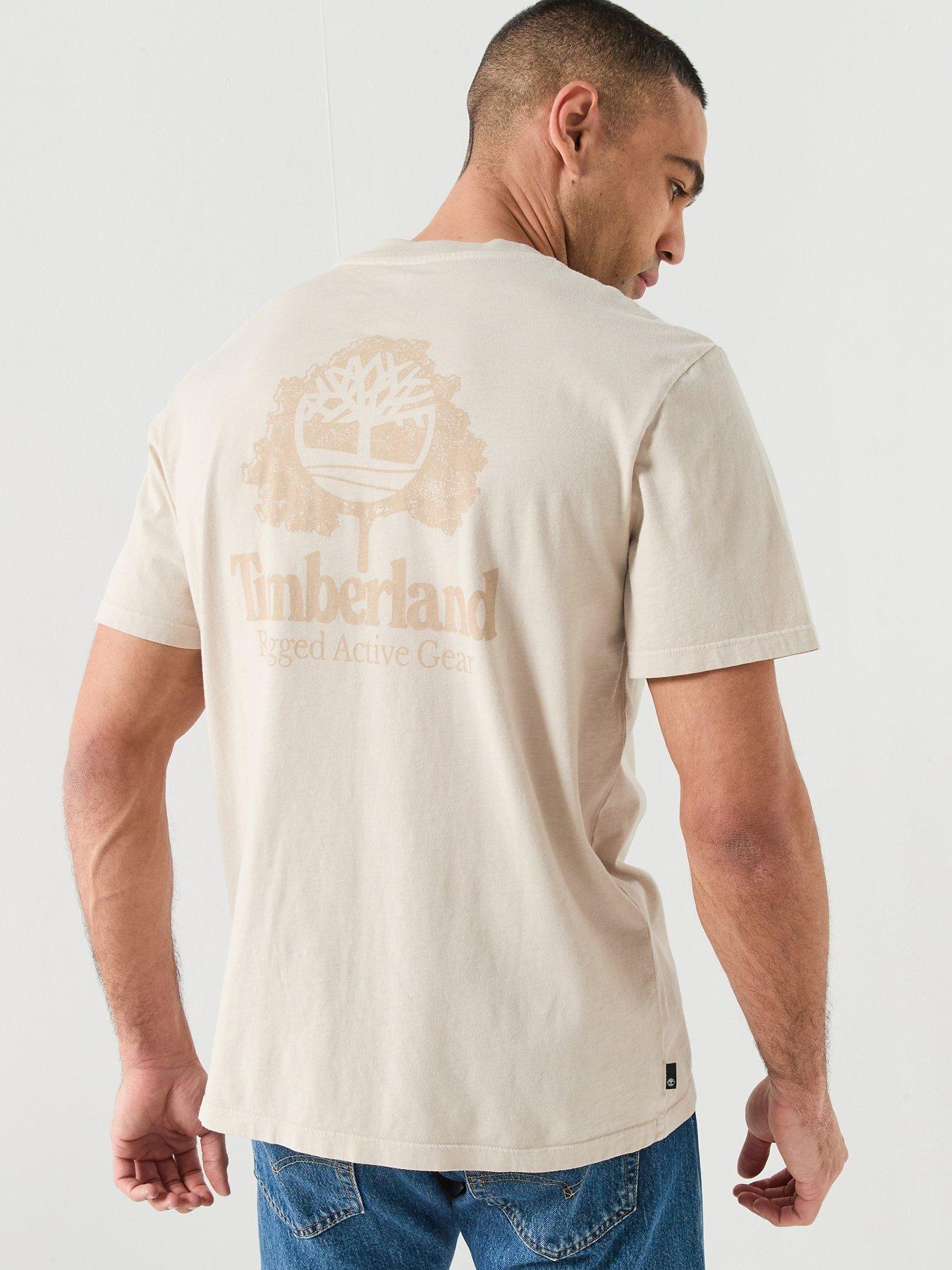 Timberland Rugged Active Gear Back Graphic T-Shirt - Beige