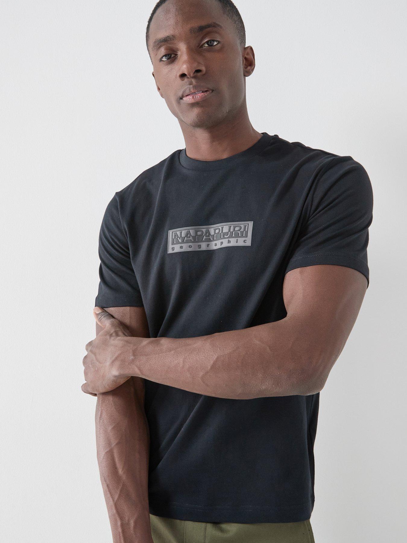 Napapijri Mens Box Logo T-Shirt - Black