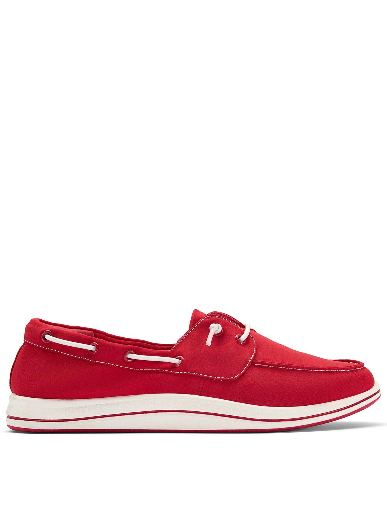 Clarks Brinkley Edge Shoes, Red, Size 6, Women