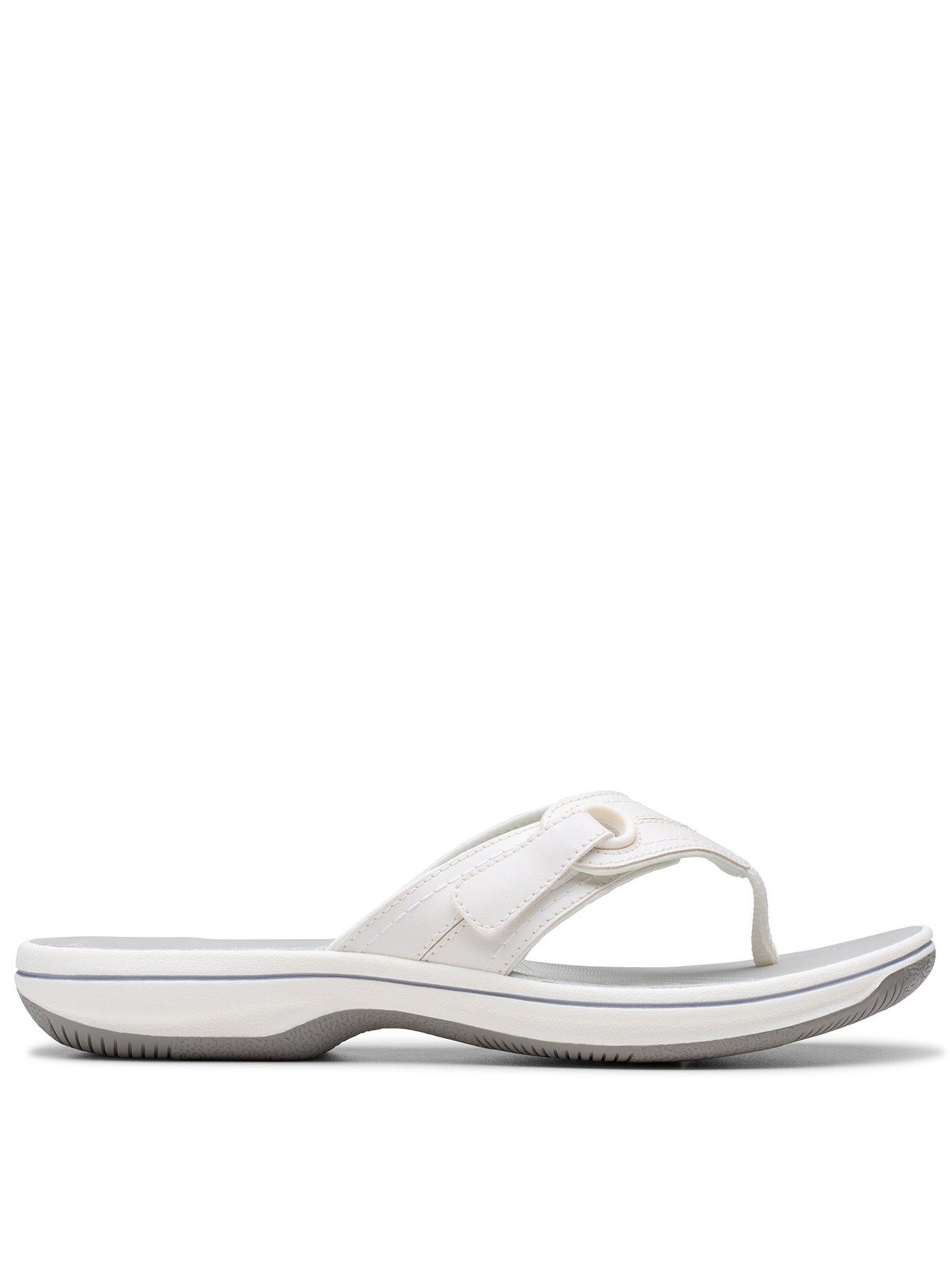 Clarks Brinkley Reyna Sandals, White, Size 6, Women