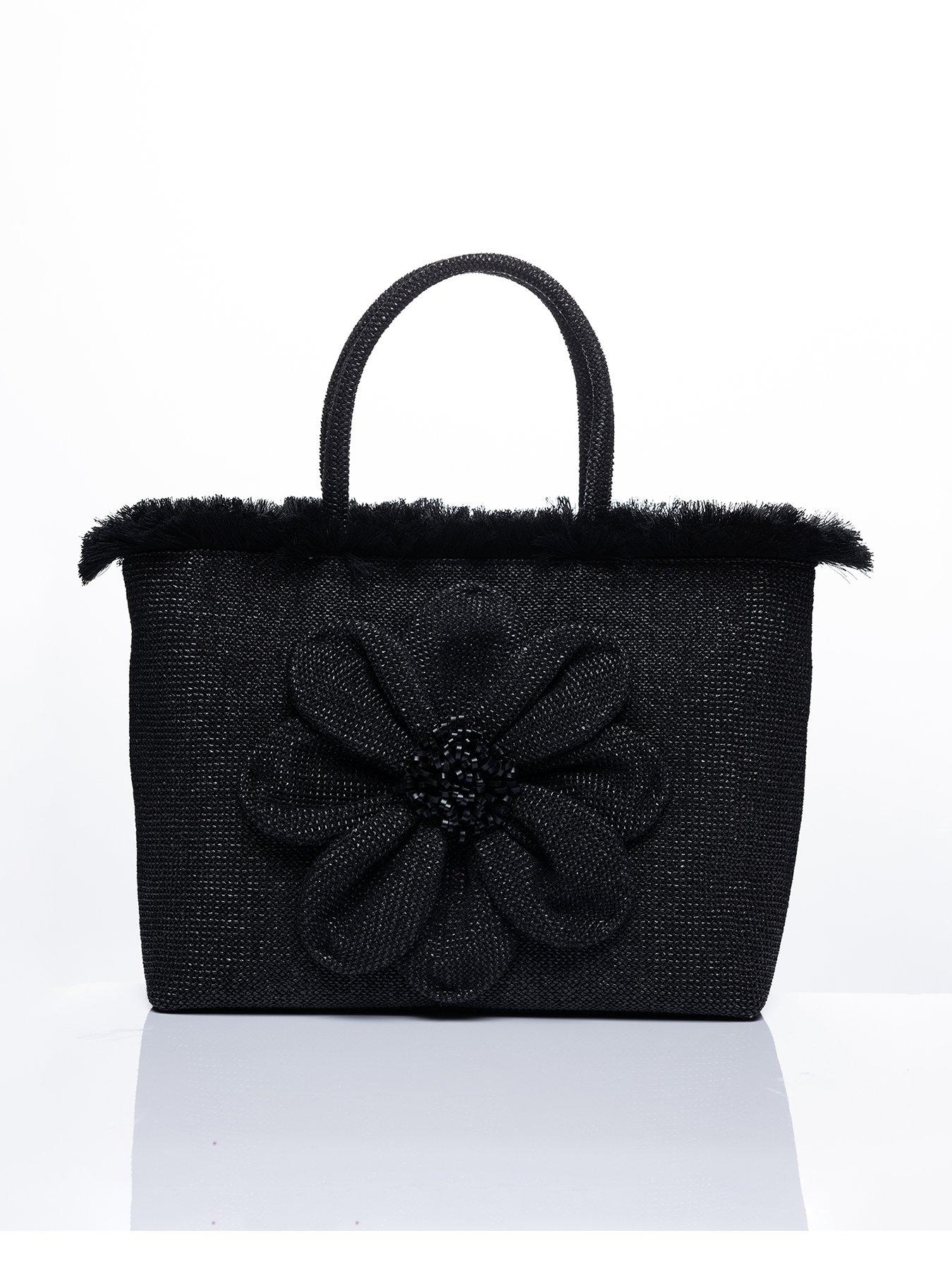 Image 1 of 4 of Sorena Falbala Beach Bag Black