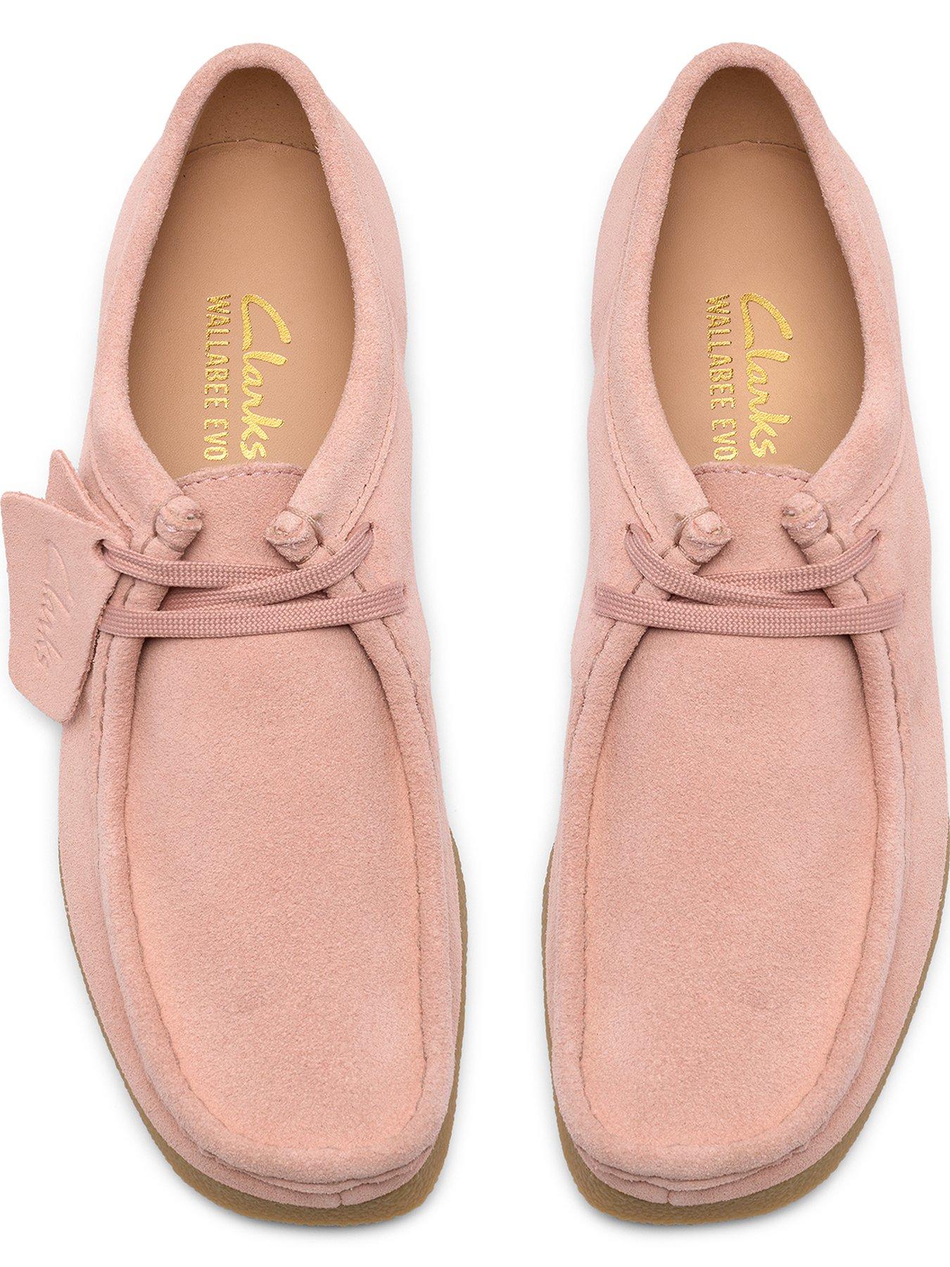 Image 4 of 7 of Clarks Wallabeeevosh Shoes - Light Pink Suede