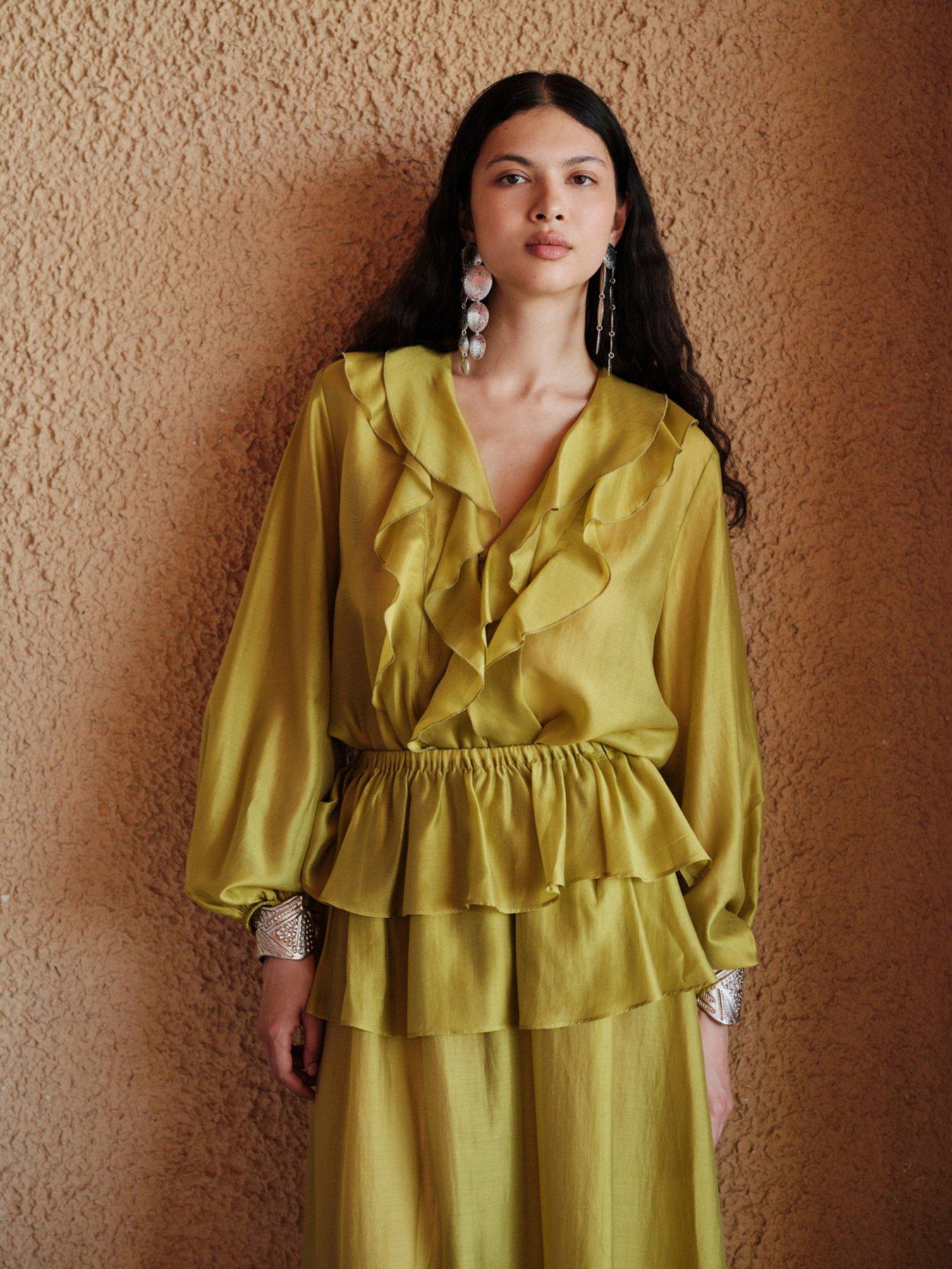 Image 1 of 4 of Devotion Twins Linen Shirt - Olive