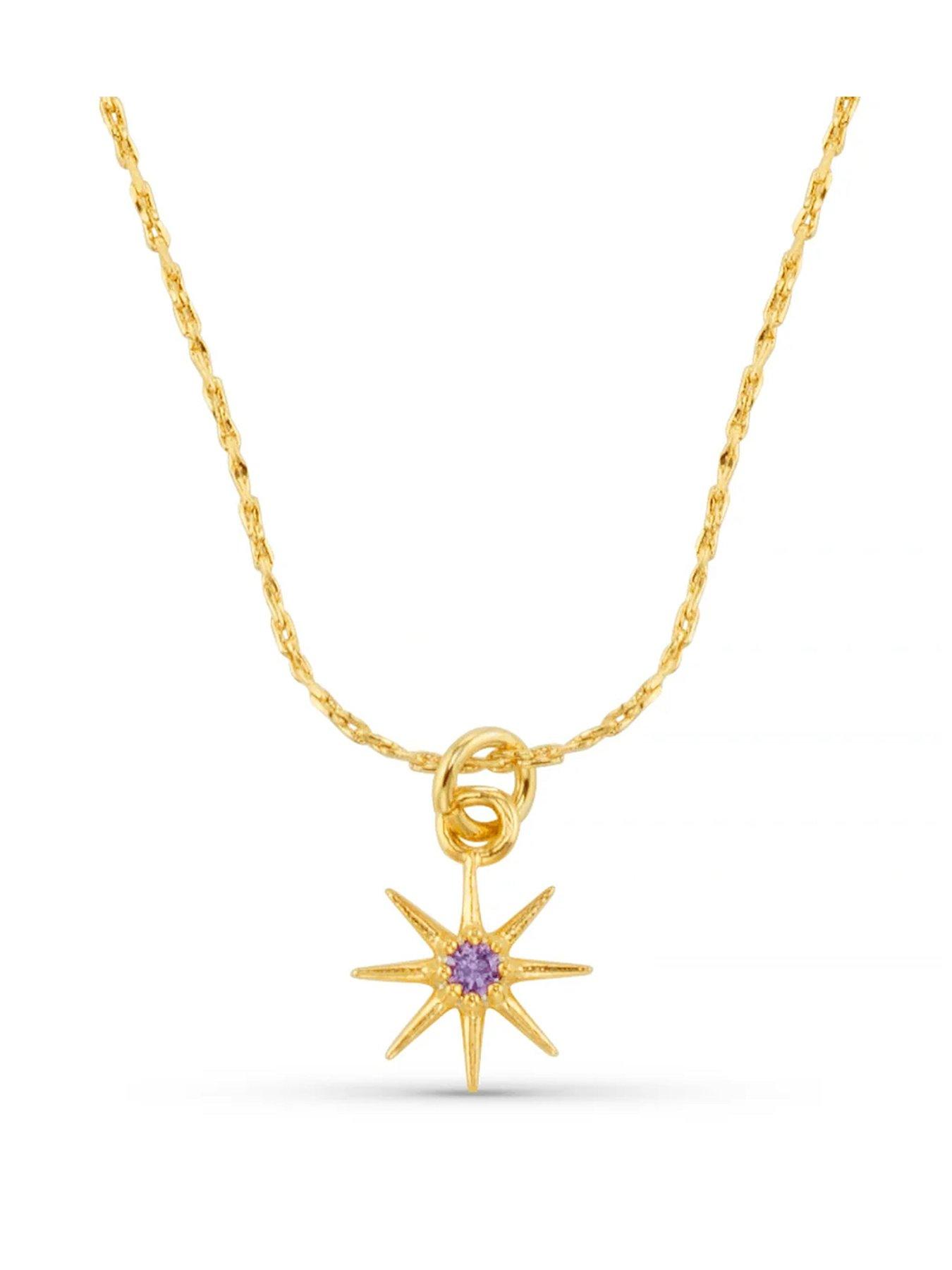 Orelia Birthstone Necklace -Gold