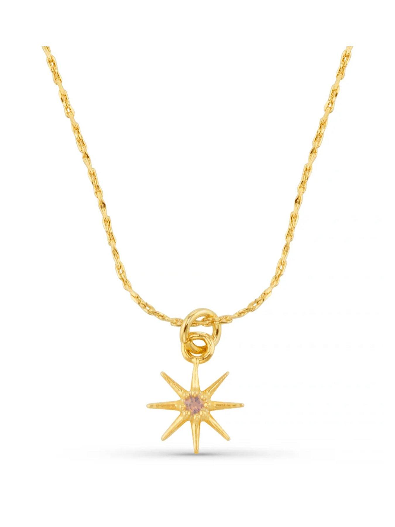 Orelia Birthstone Necklace -Gold