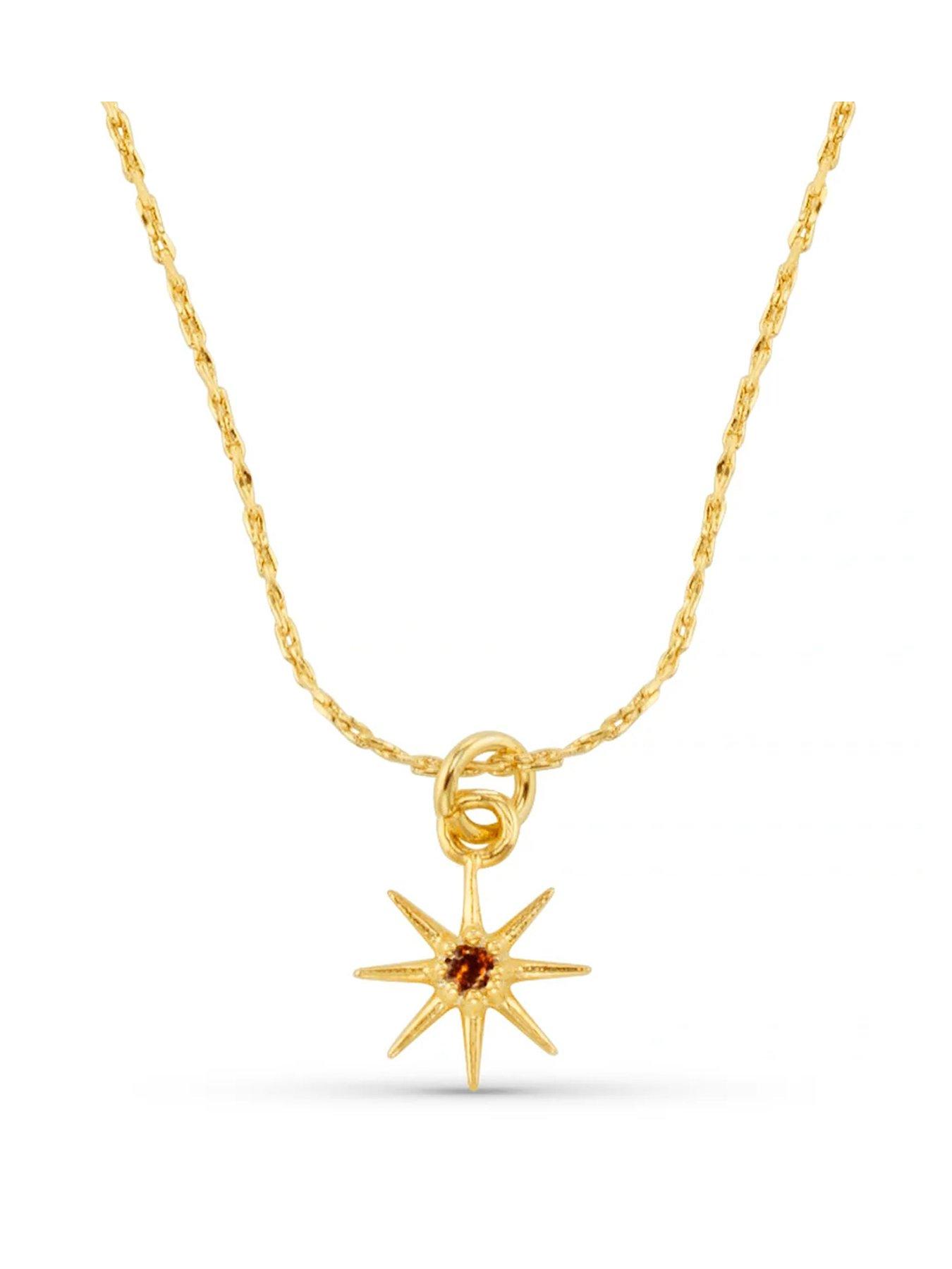 Orelia Birthstone Necklace -Gold