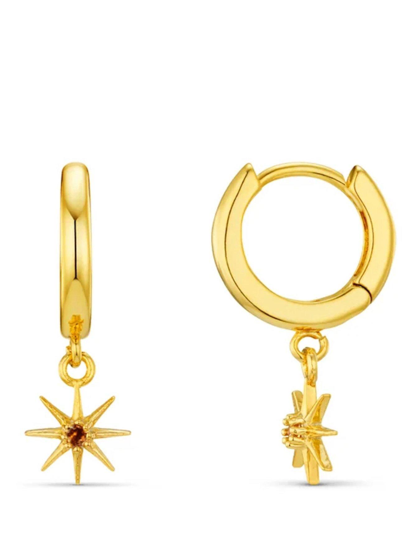 Orelia Birthstone Earrings - Gold