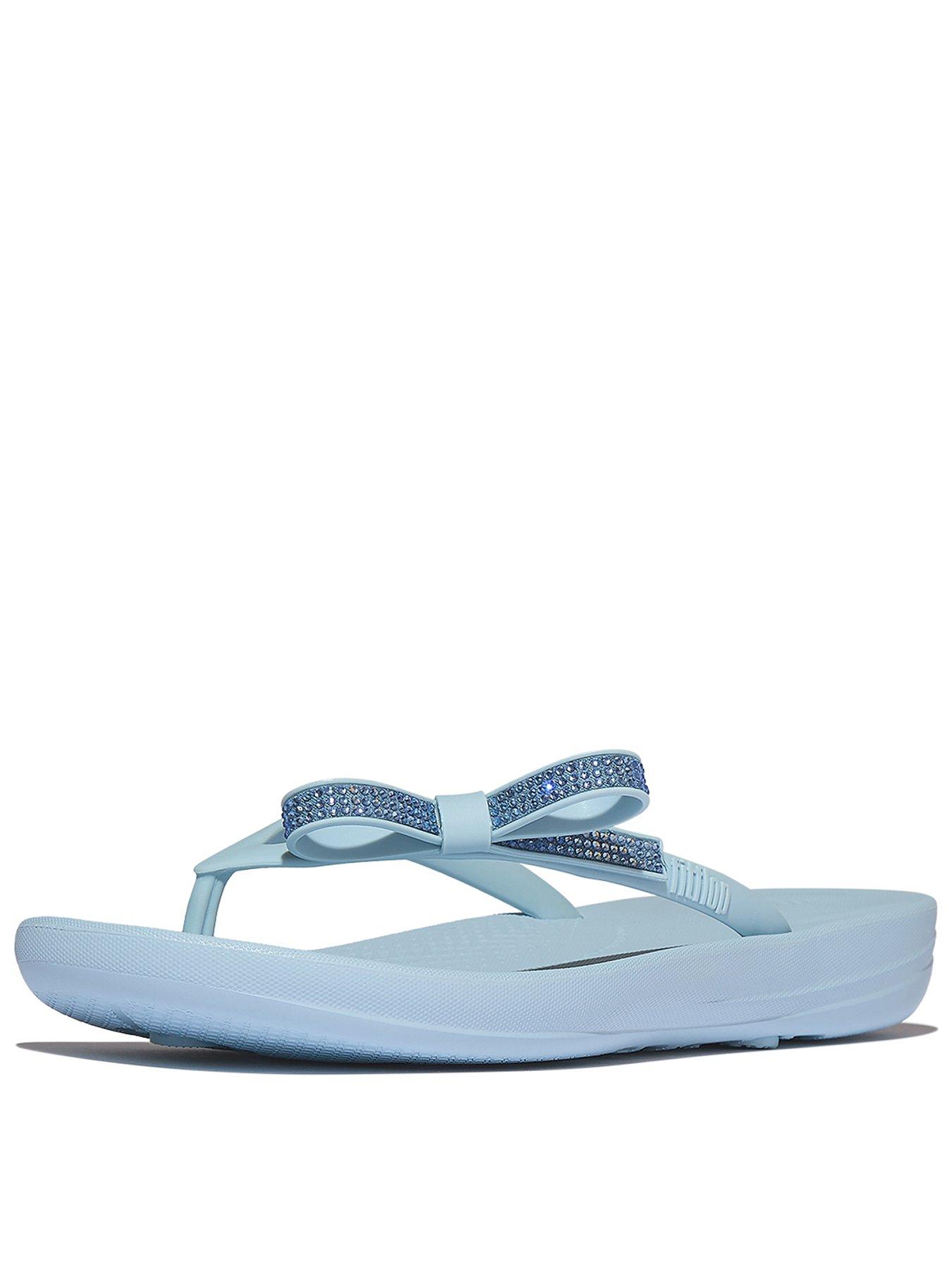 FitFlop Iqushion Glitz-bow Flip-flops - Cloudy Blue