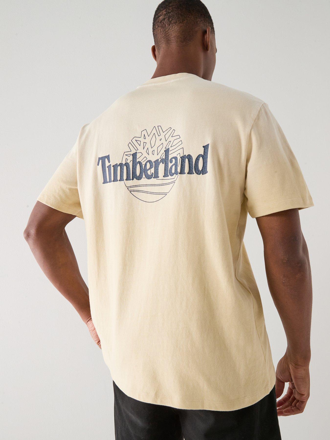 Timberland Sunfaded Back Tree Logo T-shirt - Beige