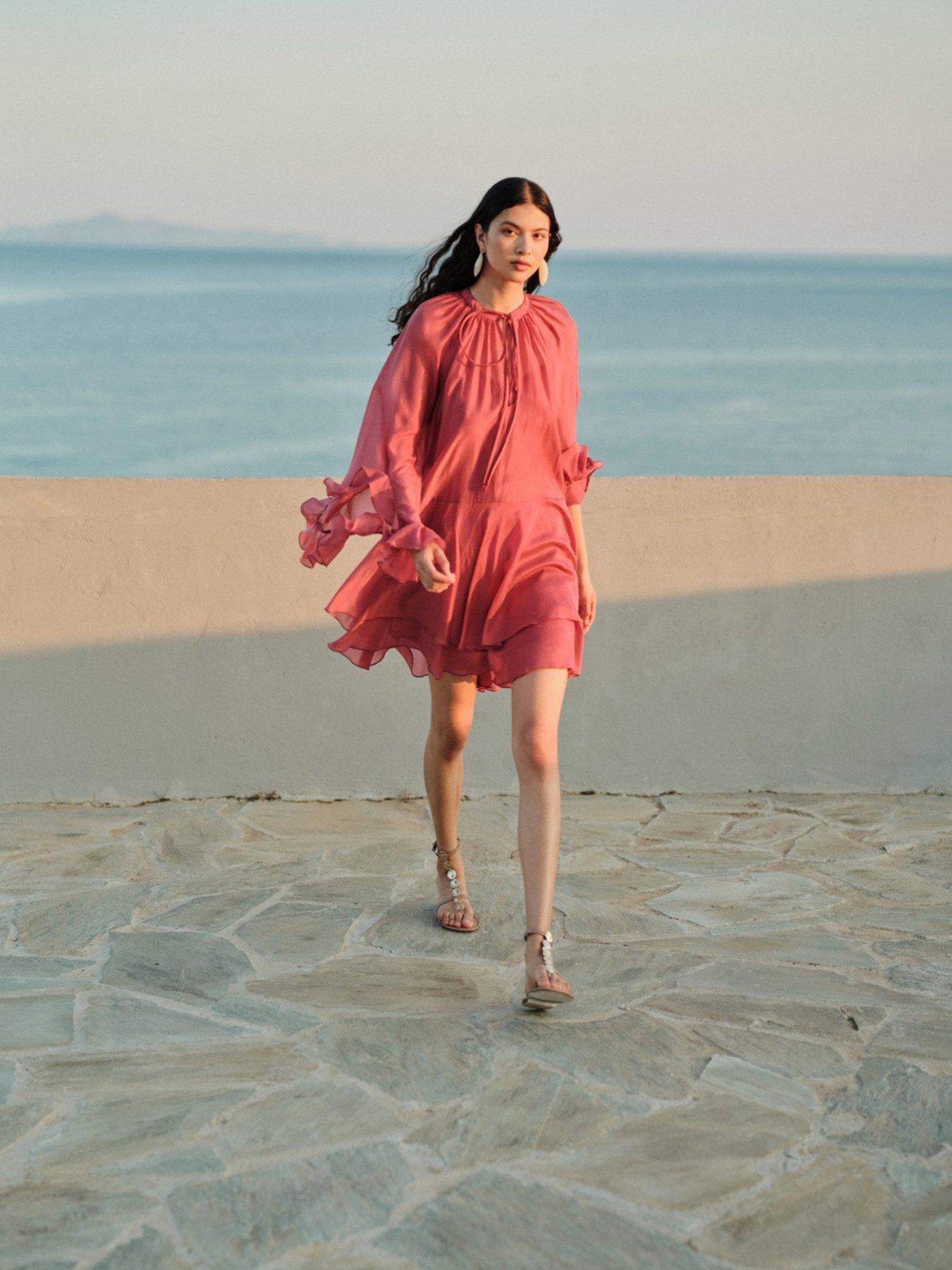 Image 4 of 6 of Devotion Twins Sheen Dress - Rosewine
