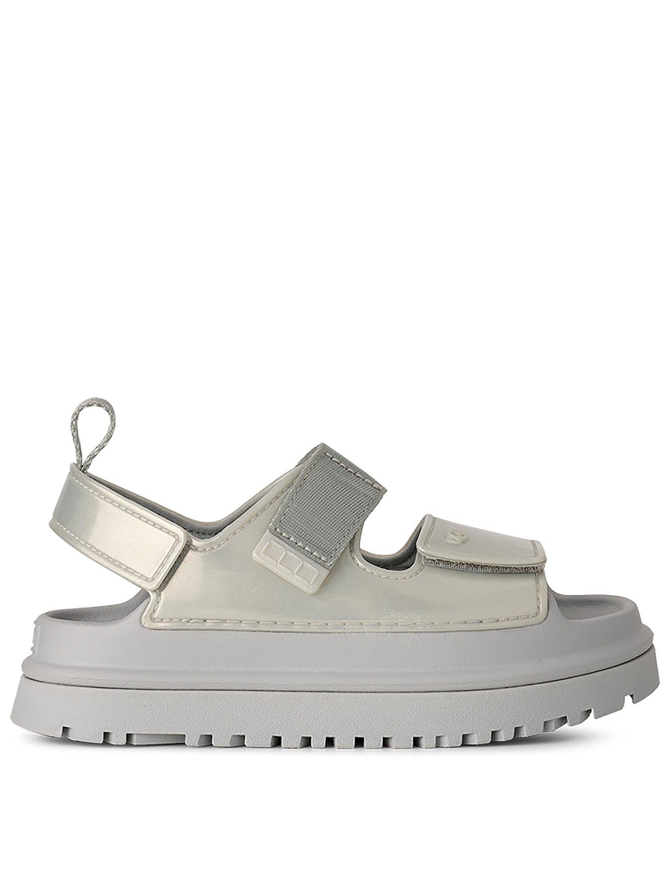 UGG Kids Goldenglow Glossy Sparkles Sandal - Silver