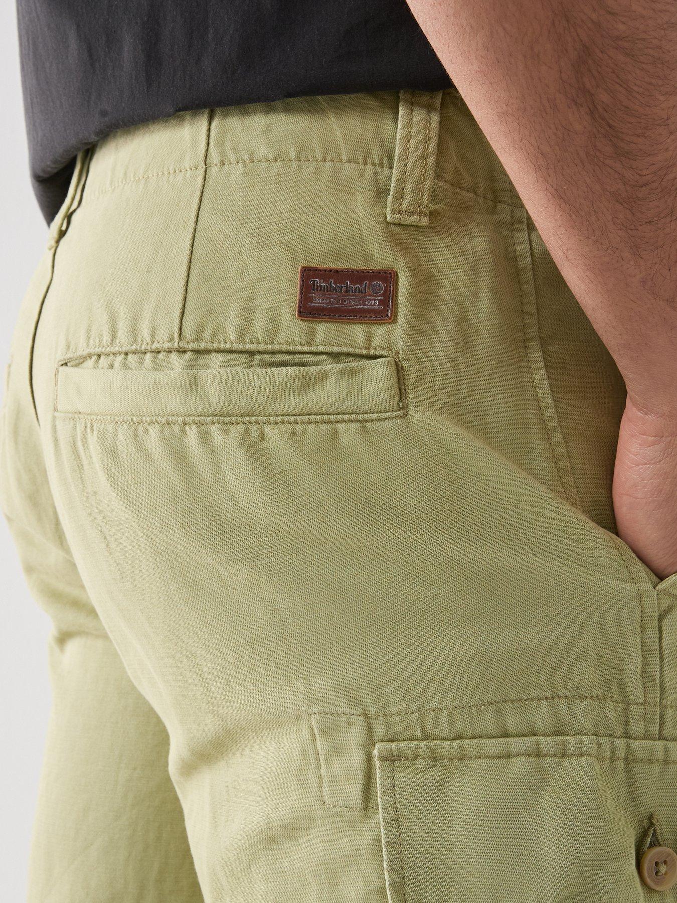 Image 5 of 5 of Timberland Cotton Linen Cargo Shorts - Khaki