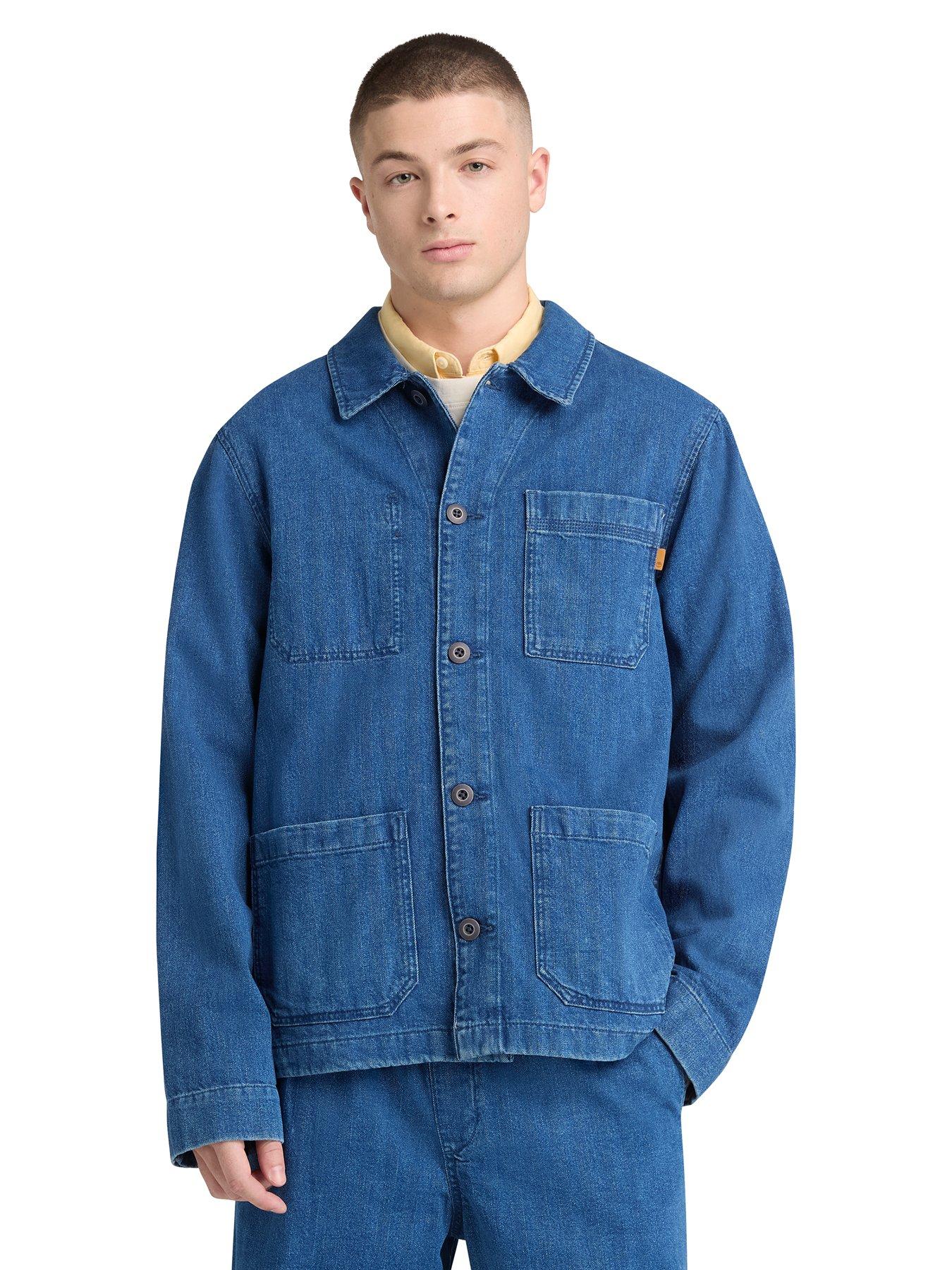 Timberland Kempshire Herringbone Denim Chore Jacket - Blue