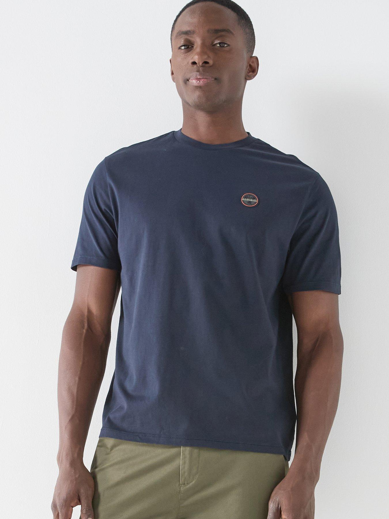 NAPAPIJRI Mens Badge T-shirt - Blue