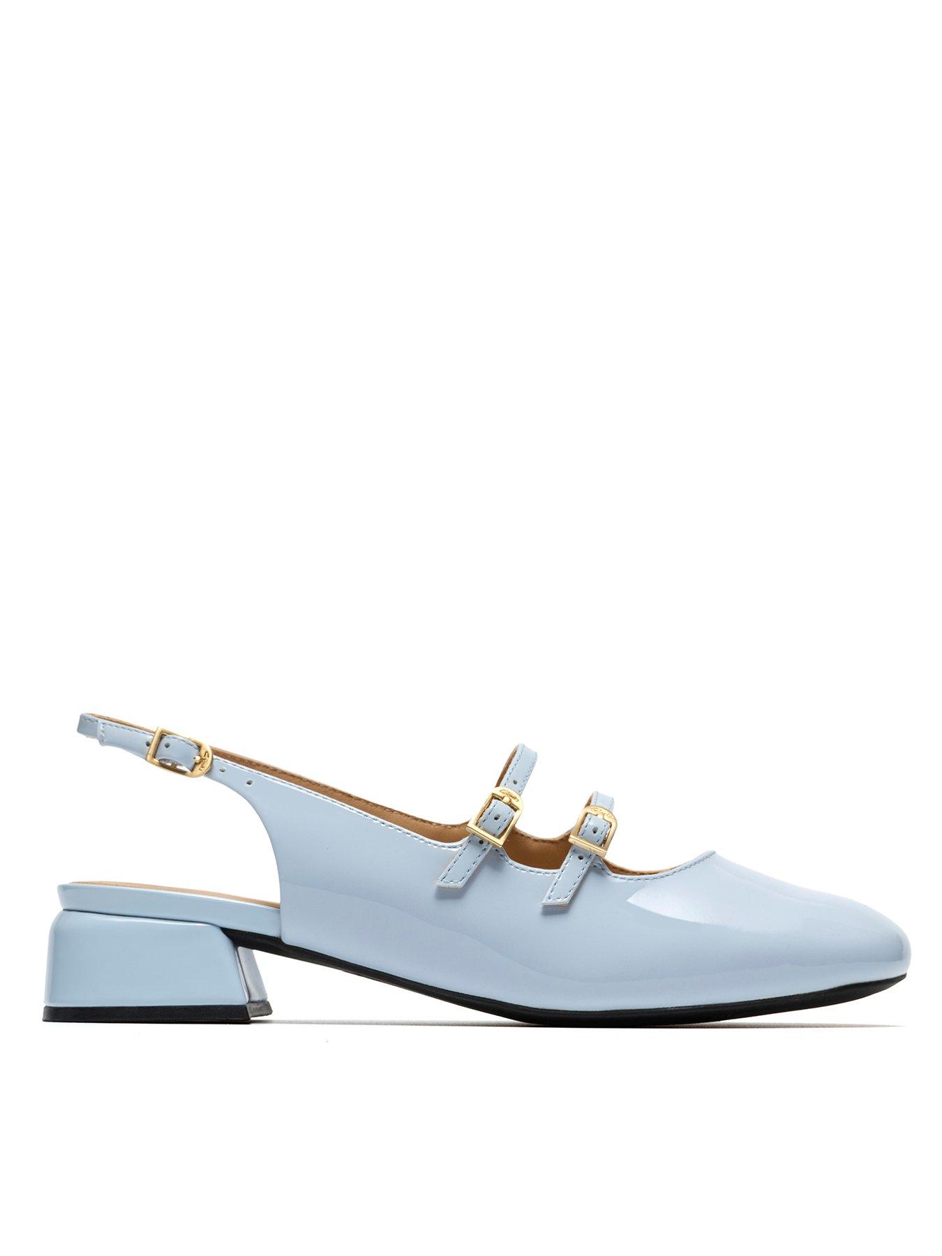 Clarks Daiss30 Dazz Shoes - Lgt Blue Pat Lea