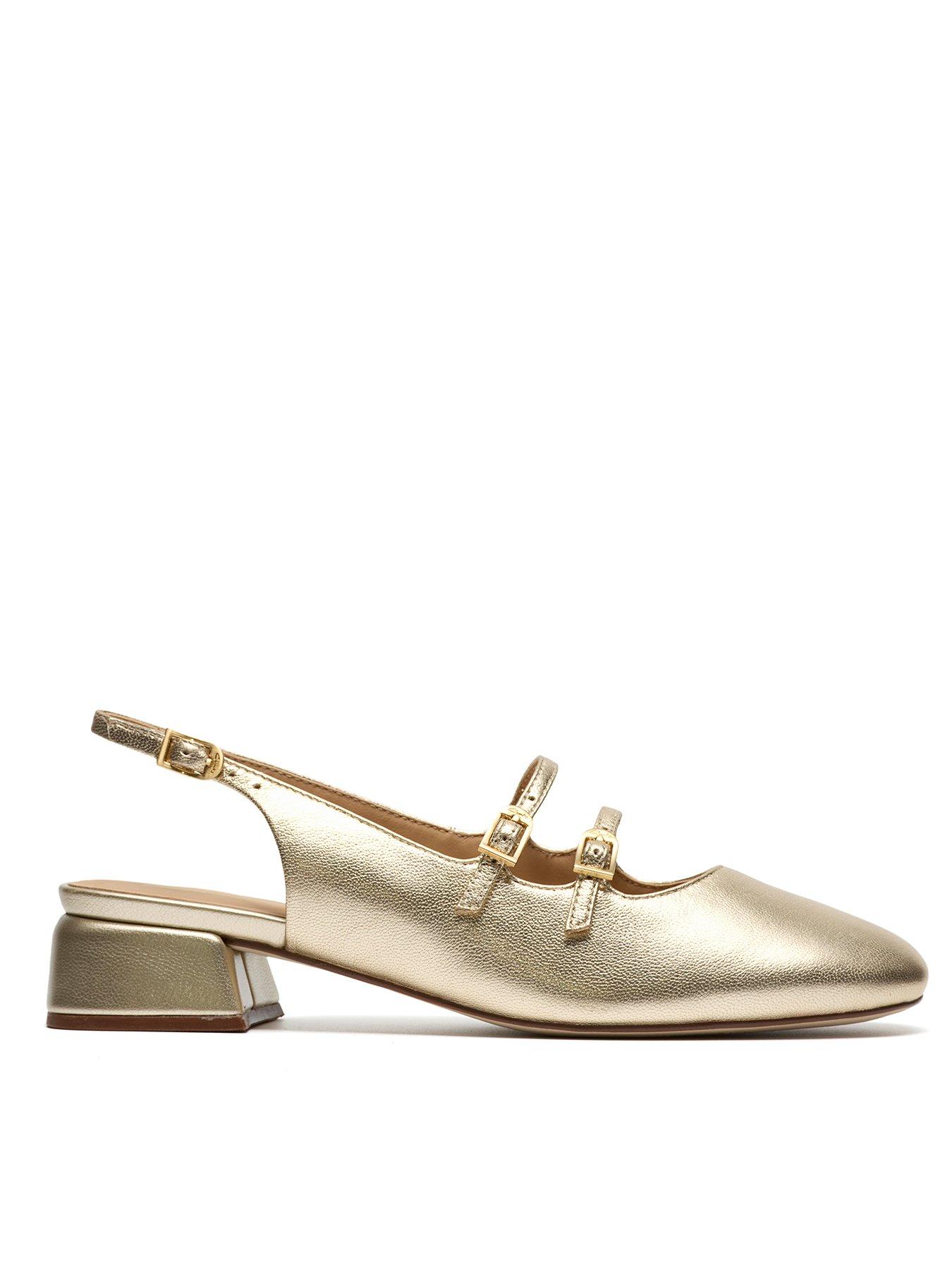 Clarks Daiss30 Dazz Shoes - Gold Leather